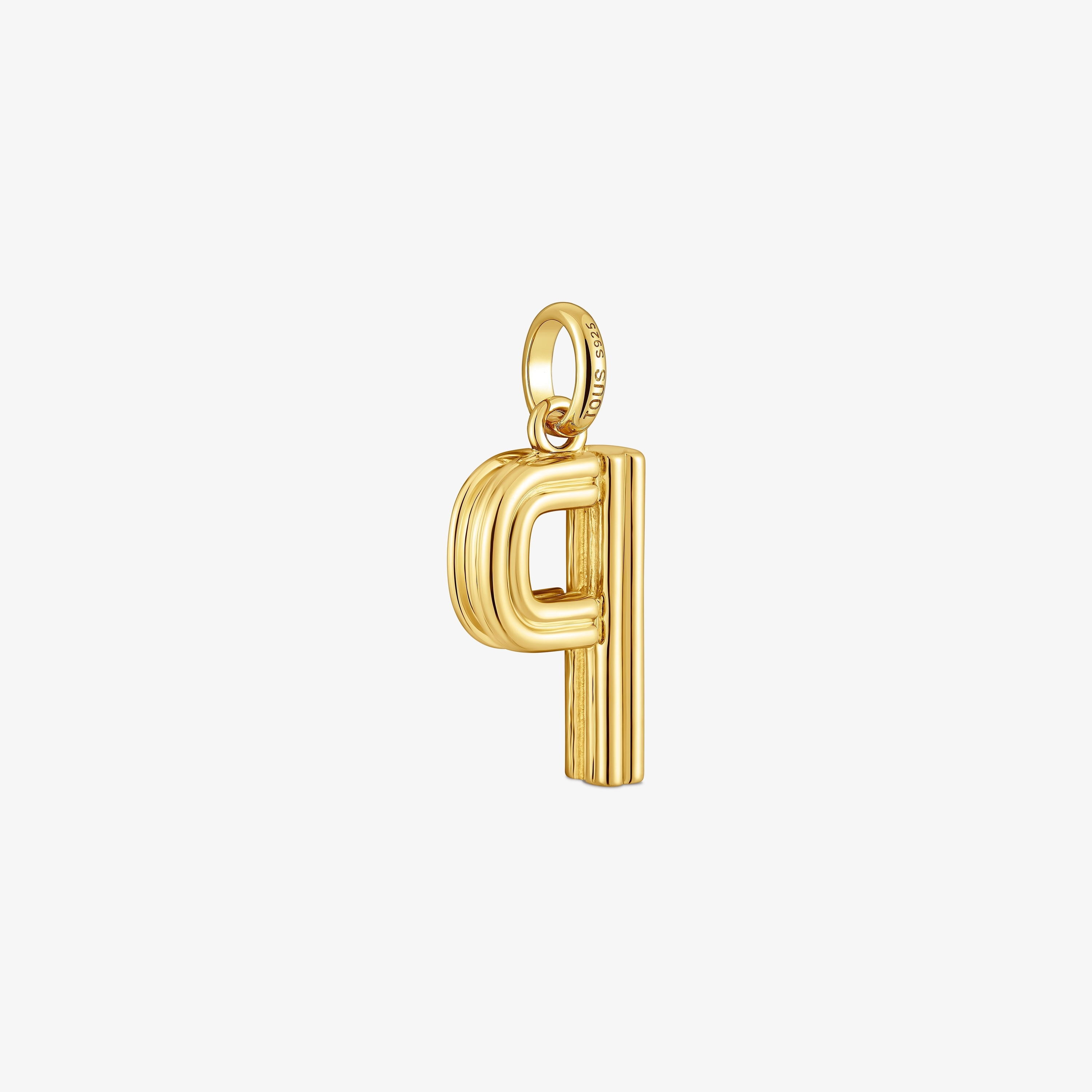 Medium 18K gold vermeil letter P Pendant TOUS Alphabet