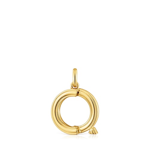 Medium 18kt gold plating over silver letter Q Pendant TOUS Alphabet