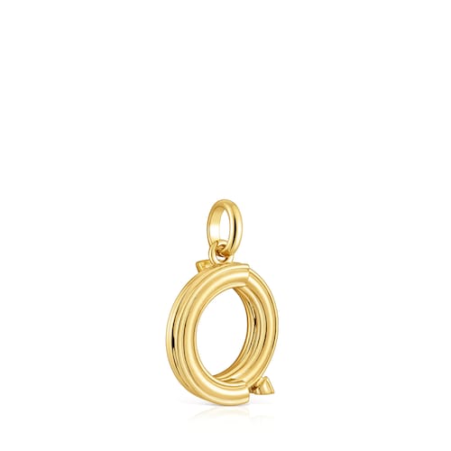 Medium 18kt gold plating over silver letter Q Pendant TOUS Alphabet