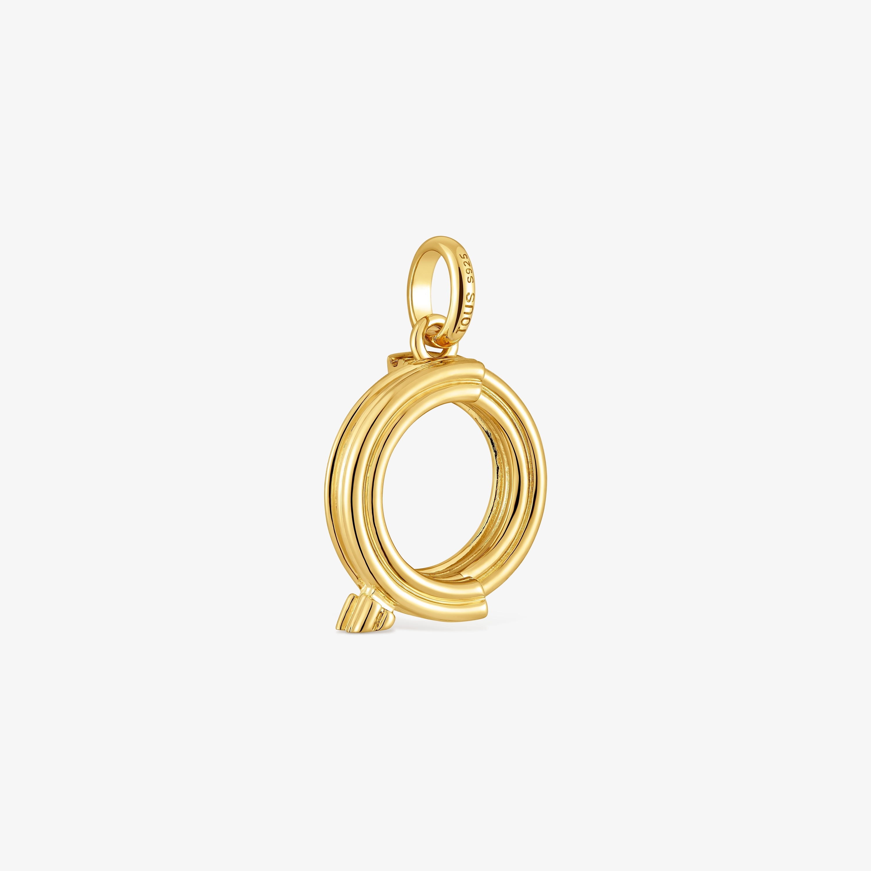 Medium 18K gold vermeil letter Q Pendant TOUS Alphabet