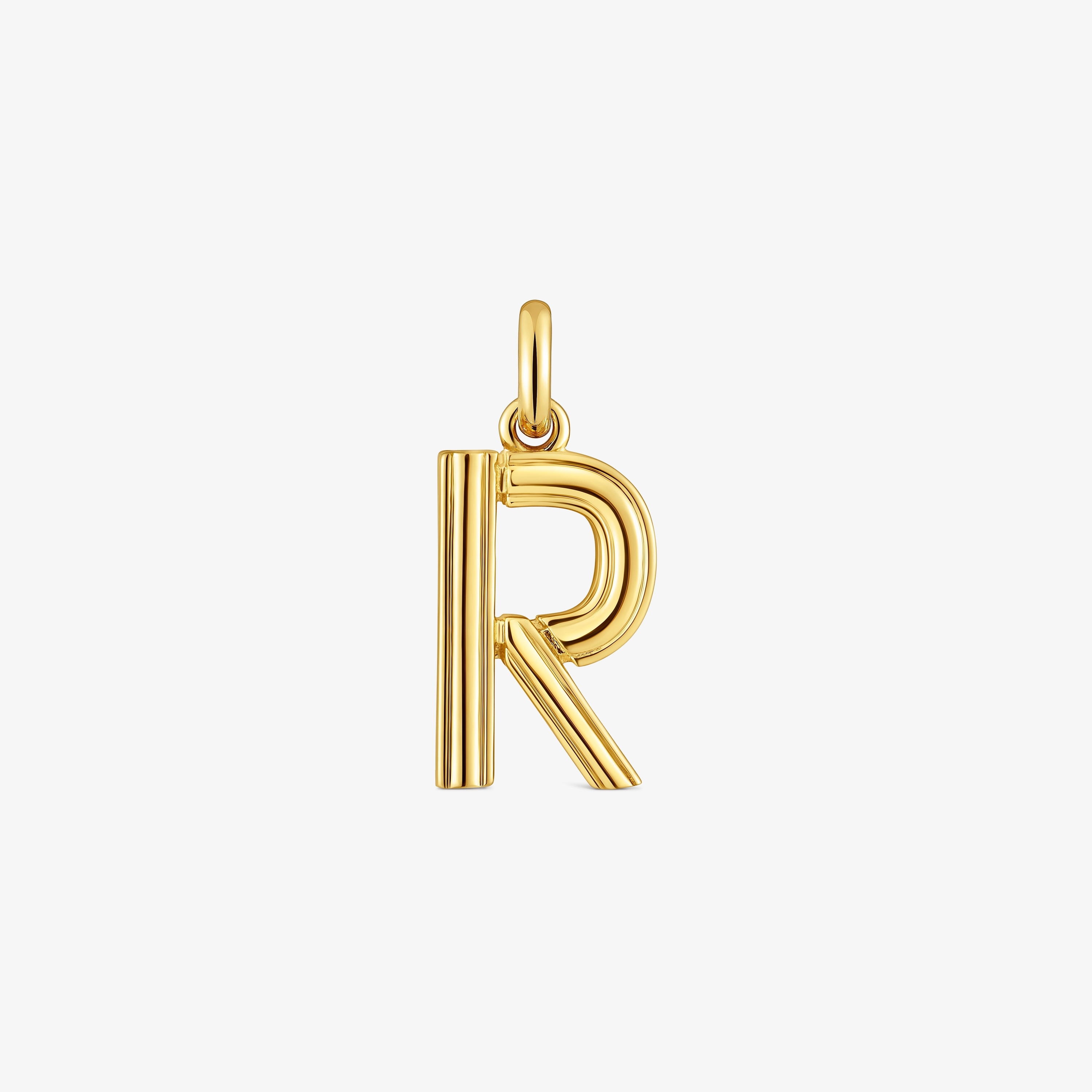 Medium 18K gold vermeil letter R Pendant TOUS Alphabet