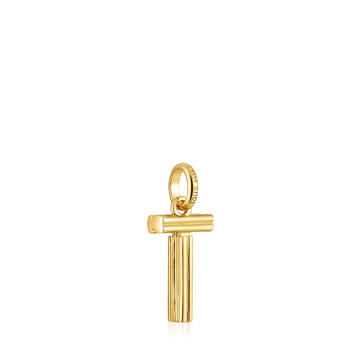 Medium 18kt gold plating over silver letter T Pendant TOUS Alphabet
