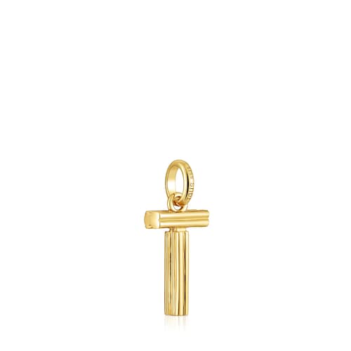 Medium 18kt gold plating over silver letter T Pendant TOUS Alphabet