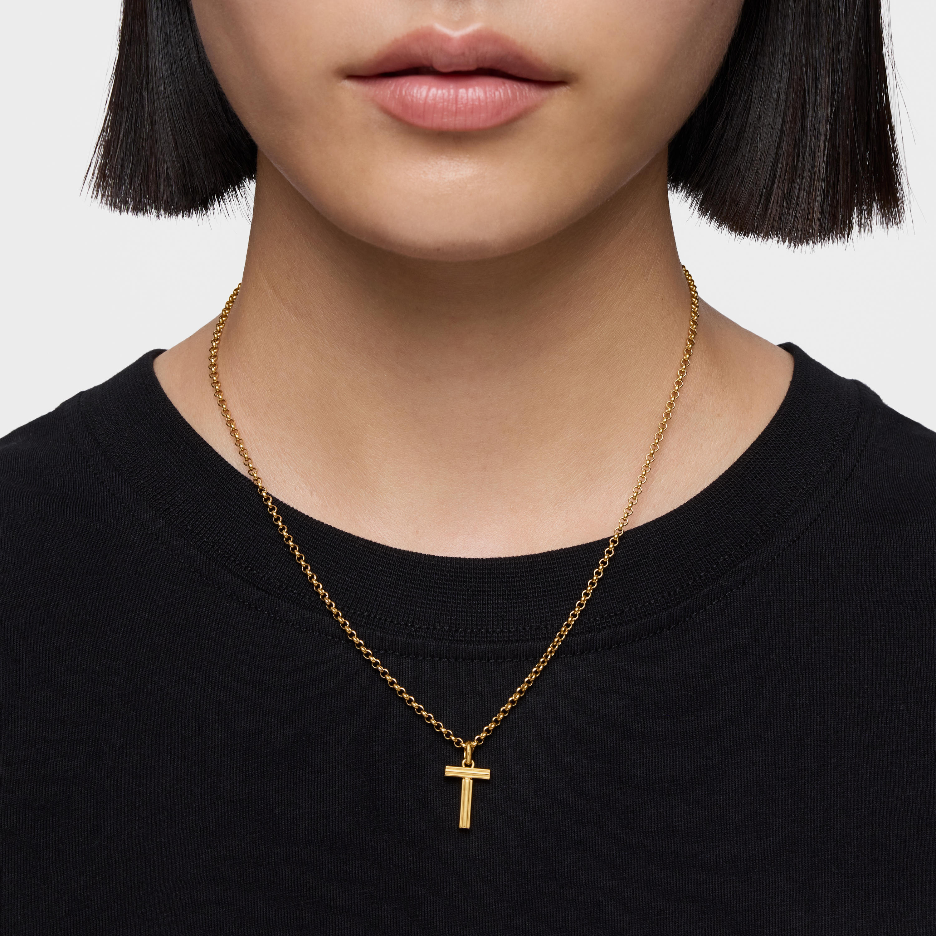 Medium 18K gold vermeil letter T Pendant TOUS Alphabet