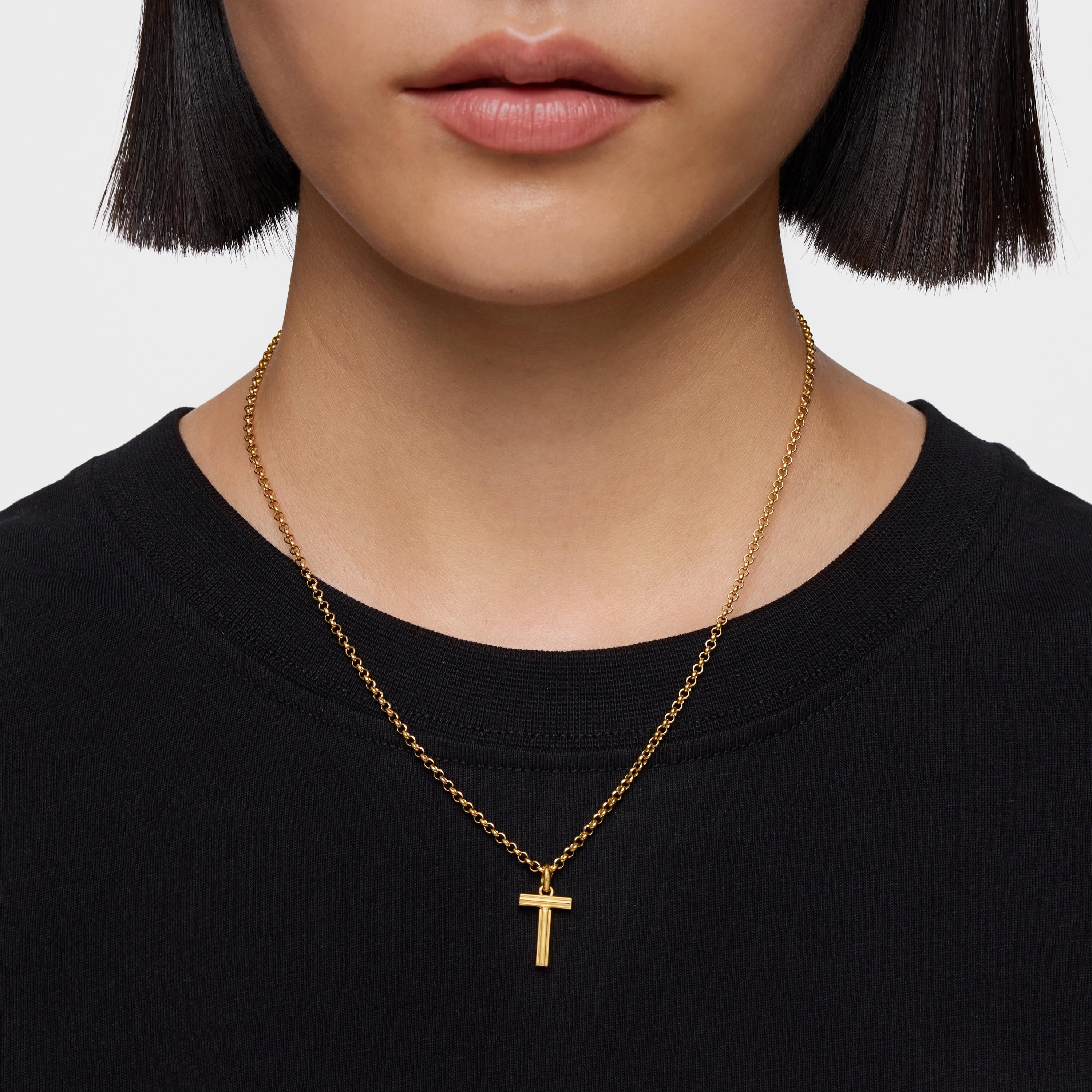 Medium 18K gold vermeil letter T Pendant TOUS Alphabet