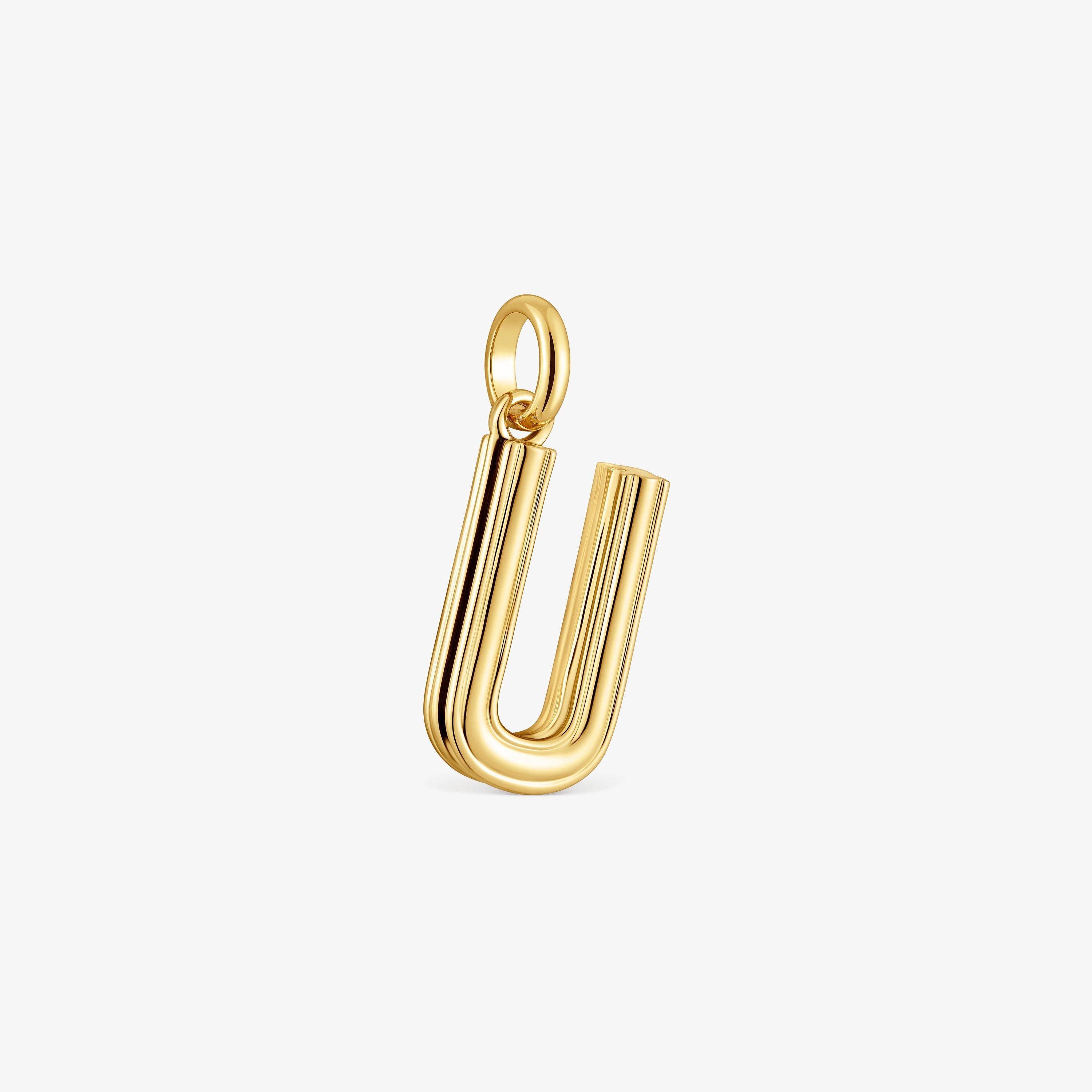 Medium 18K gold vermeil letter U Pendant TOUS Alphabet