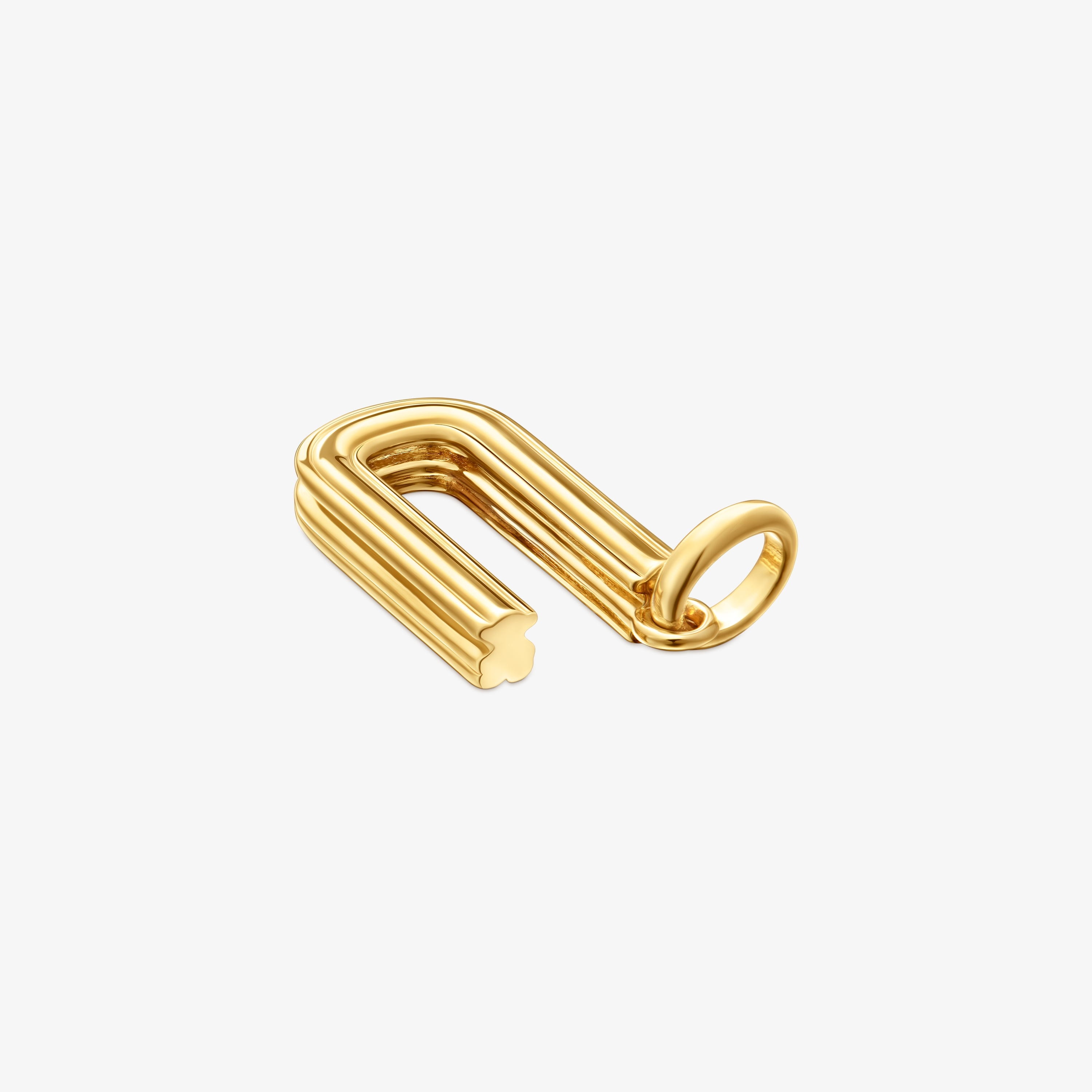 Medium 18K gold vermeil letter U Pendant TOUS Alphabet