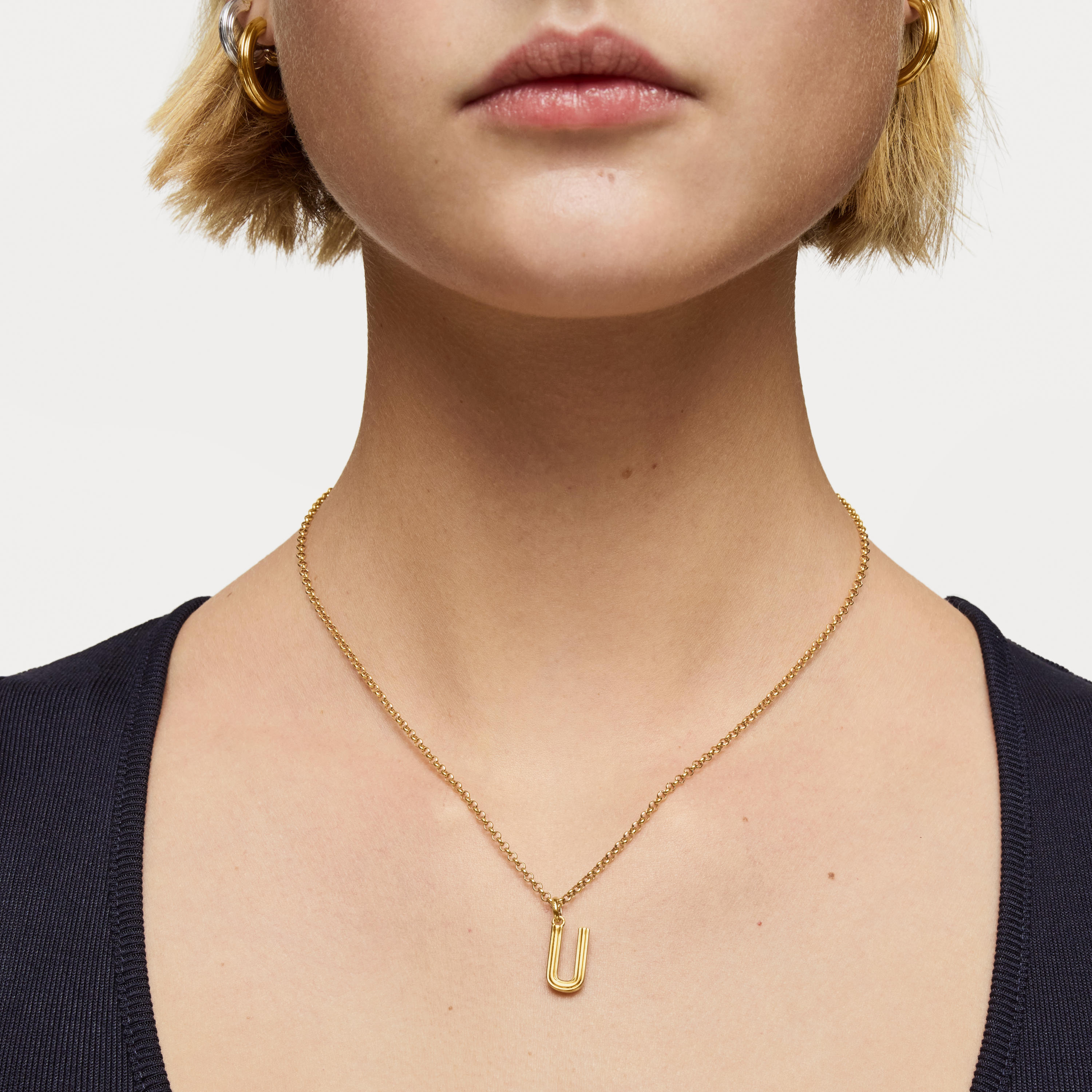Medium 18K gold vermeil letter U Pendant TOUS Alphabet
