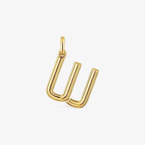 Medium 18K gold vermeil letter W Pendant TOUS Alphabet