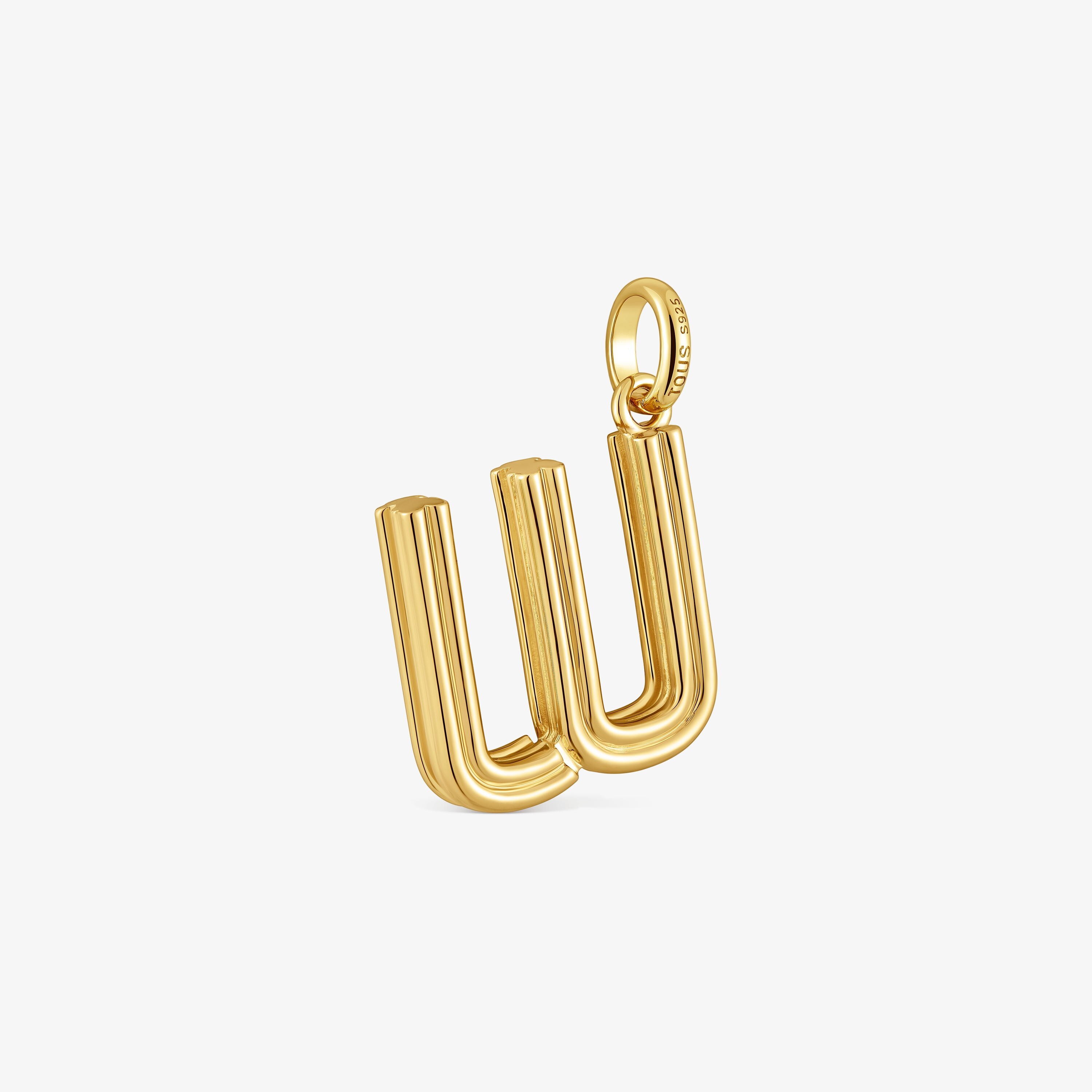 Medium 18K gold vermeil letter W Pendant TOUS Alphabet