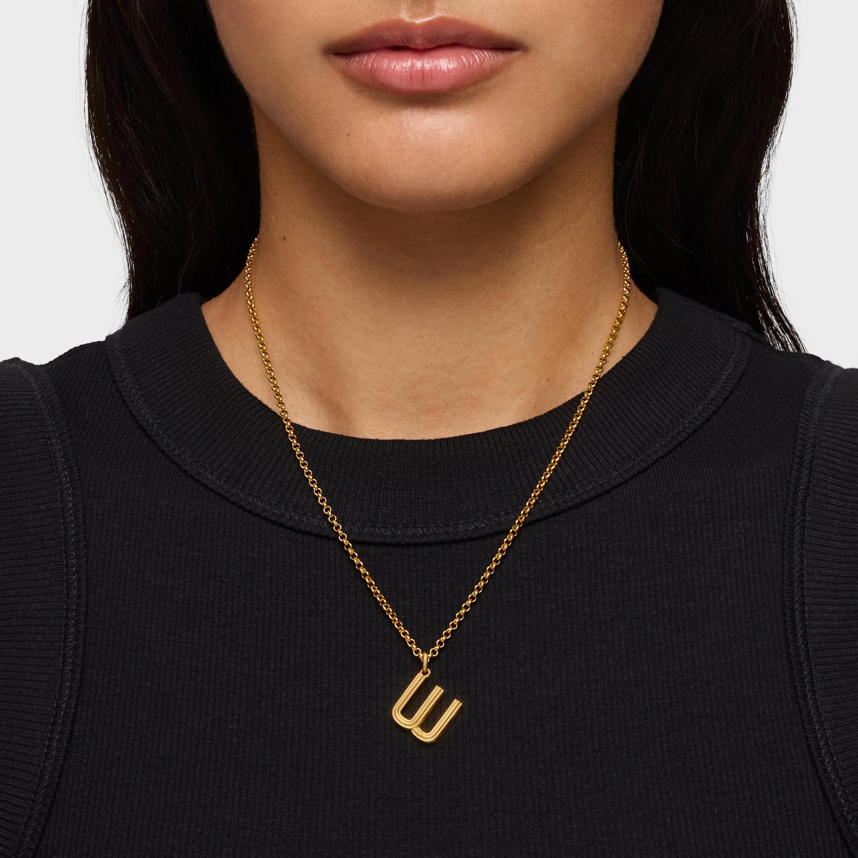 Medium 18K gold vermeil letter W Pendant TOUS Alphabet