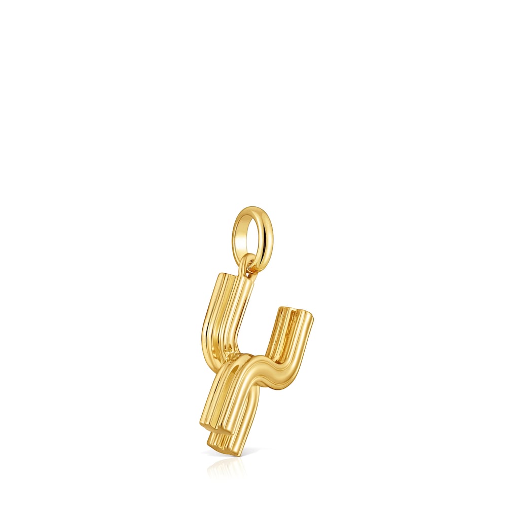 Colgante mediano letra X con baño de oro 18 kt sobre plata Alphabet Colgante mediano letra X con baño de oro 18 kt sobre plata Alphabet