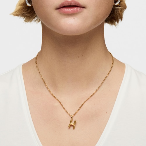 Medium 18kt gold plating over silver letter X Pendant TOUS Alphabet
