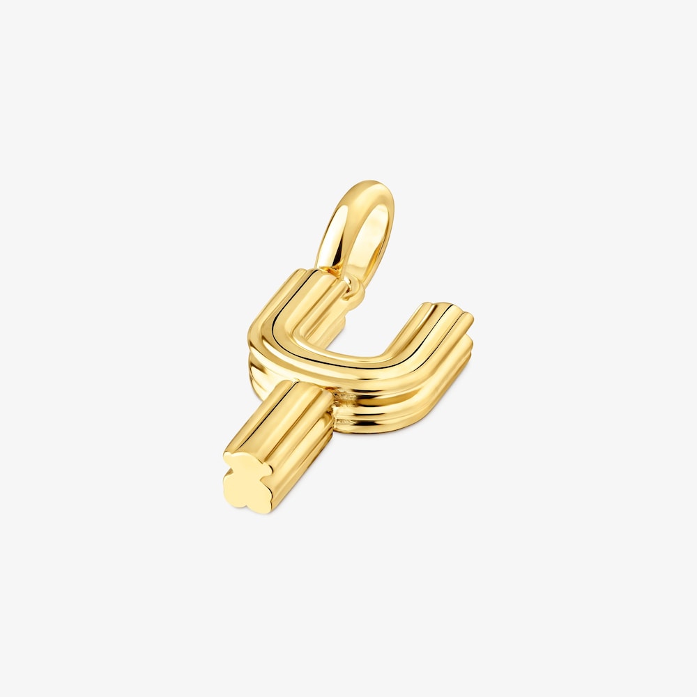 Středně velk&yacute; Př&iacute;věsek TOUS Alphabet s&nbsp;p&iacute;smenem Y ze stř&iacute;bra pozlacen&eacute;ho 18kar&aacute;tov&yacute;m zlatem