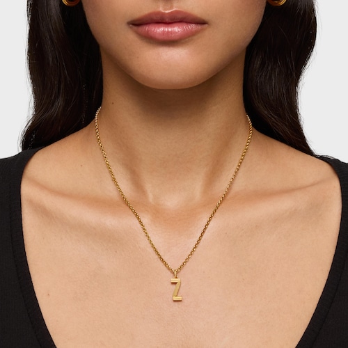 Medium 18kt gold plating over silver letter Z Pendant TOUS Alphabet