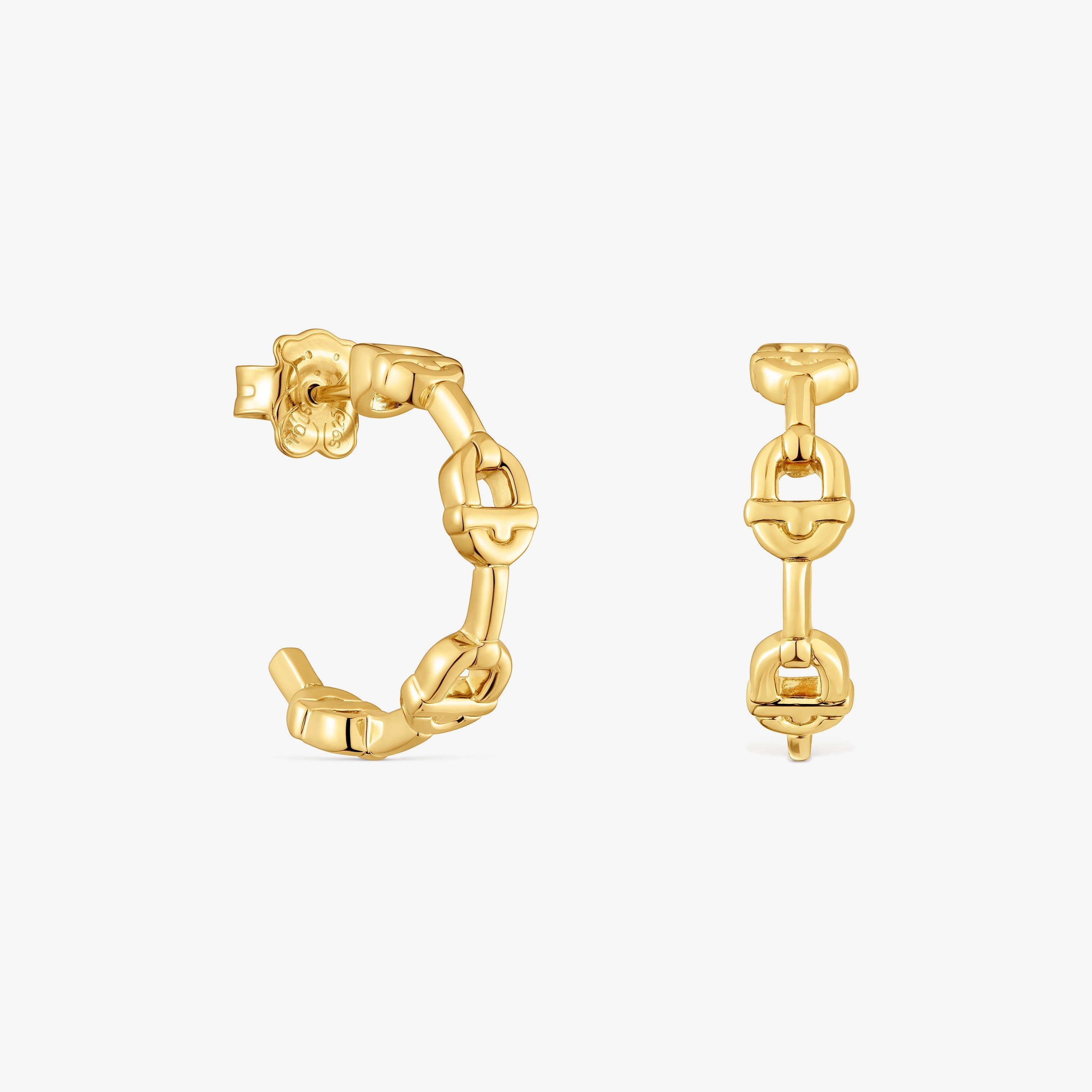mm 18K gold vermeil logo Hoop earrings TOUS MANIFESTO