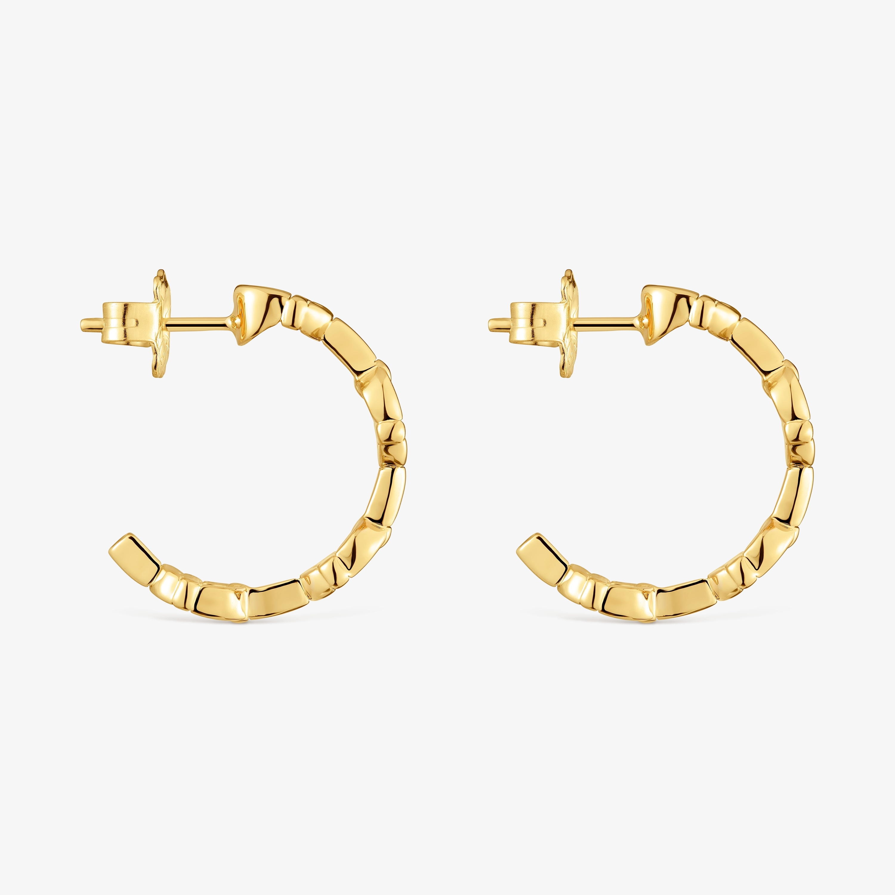 mm 18K gold vermeil logo Hoop earrings TOUS MANIFESTO