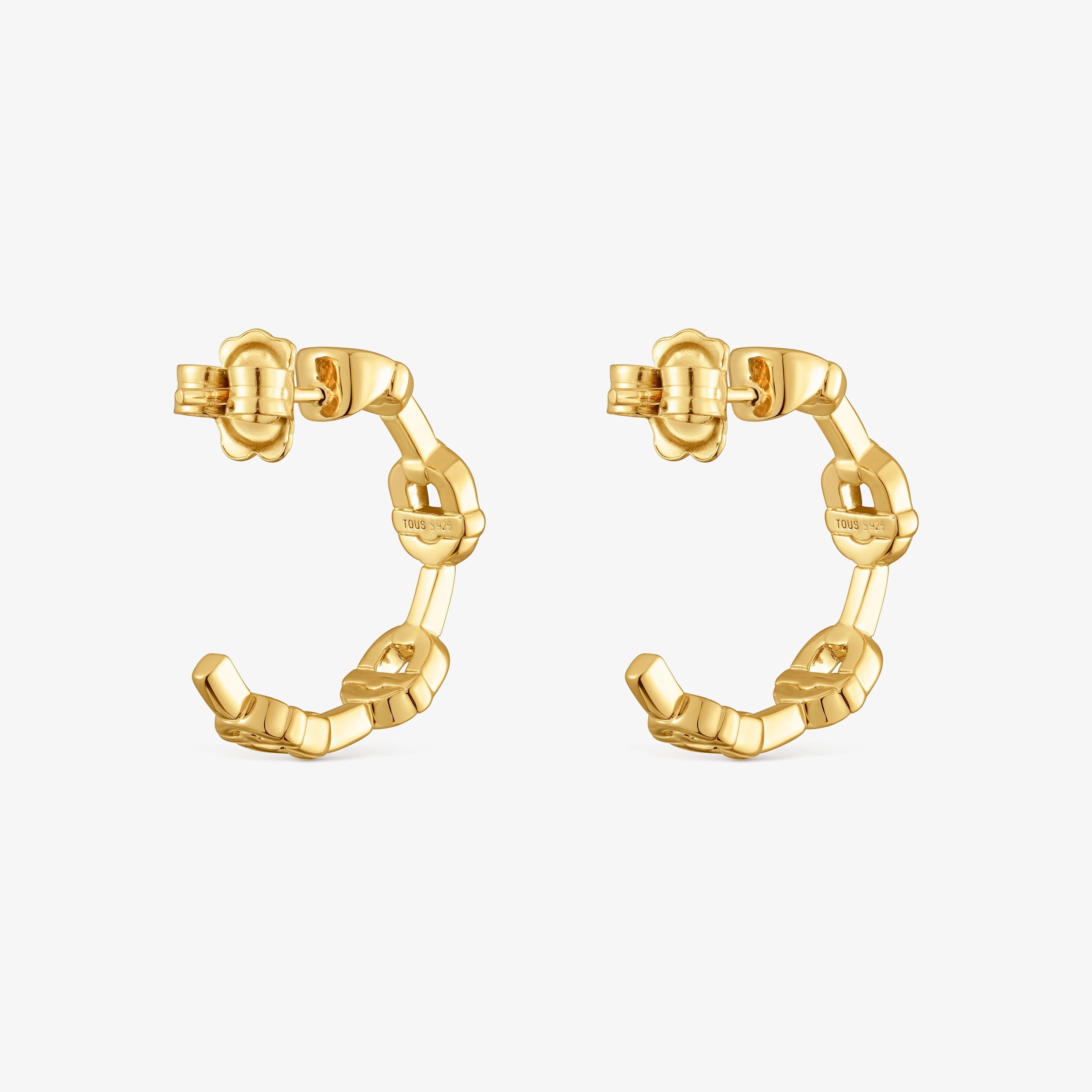 mm 18K gold vermeil logo Hoop earrings TOUS MANIFESTO