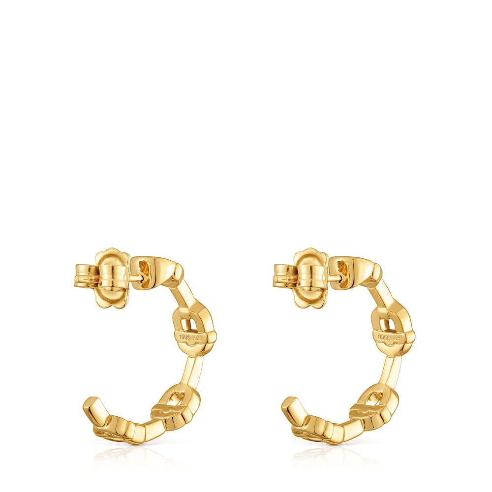 17,4 mm 18kt gold plating over silver logo Hoop earrings TOUS MANIFESTO image number 2