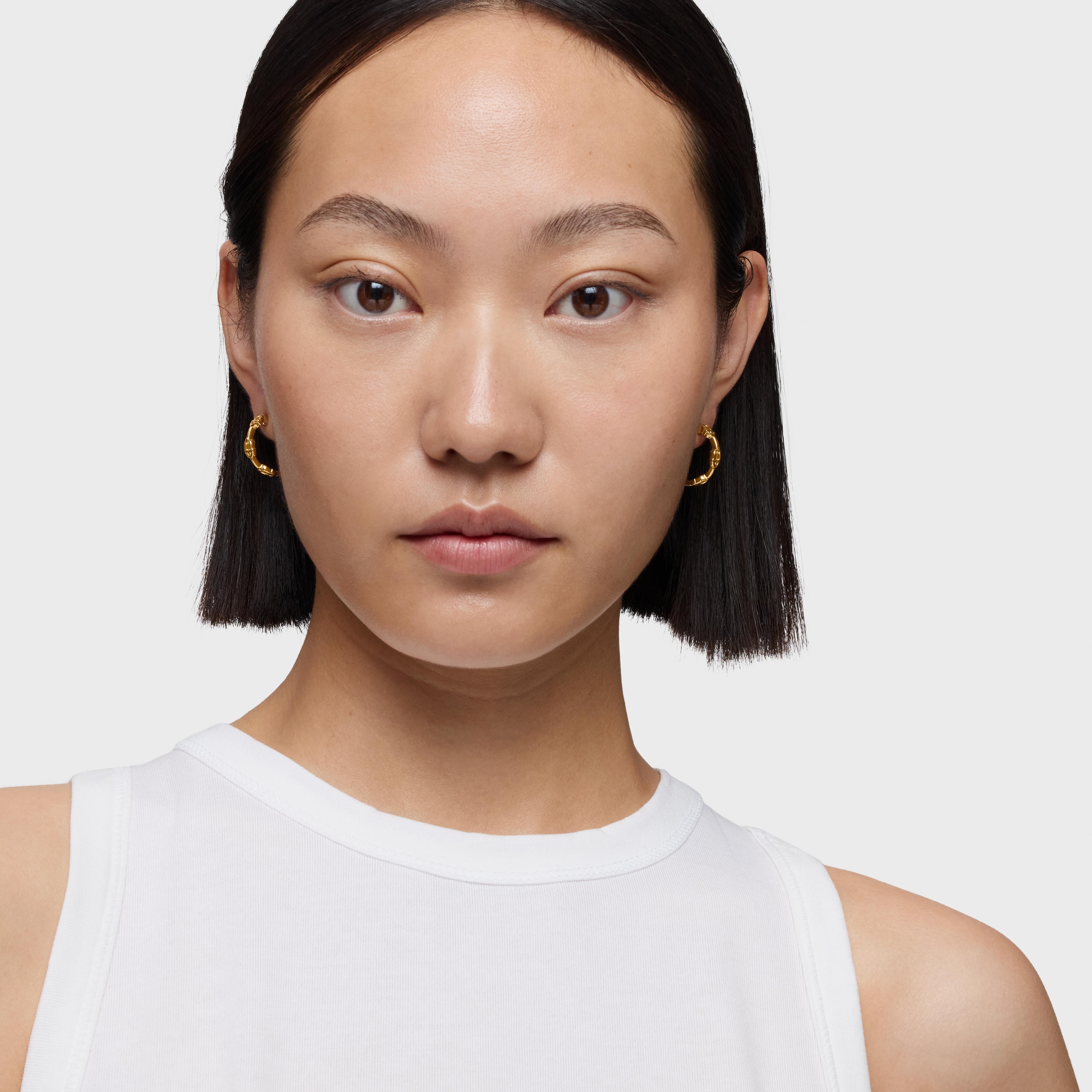 mm 18K gold vermeil logo Hoop earrings TOUS MANIFESTO