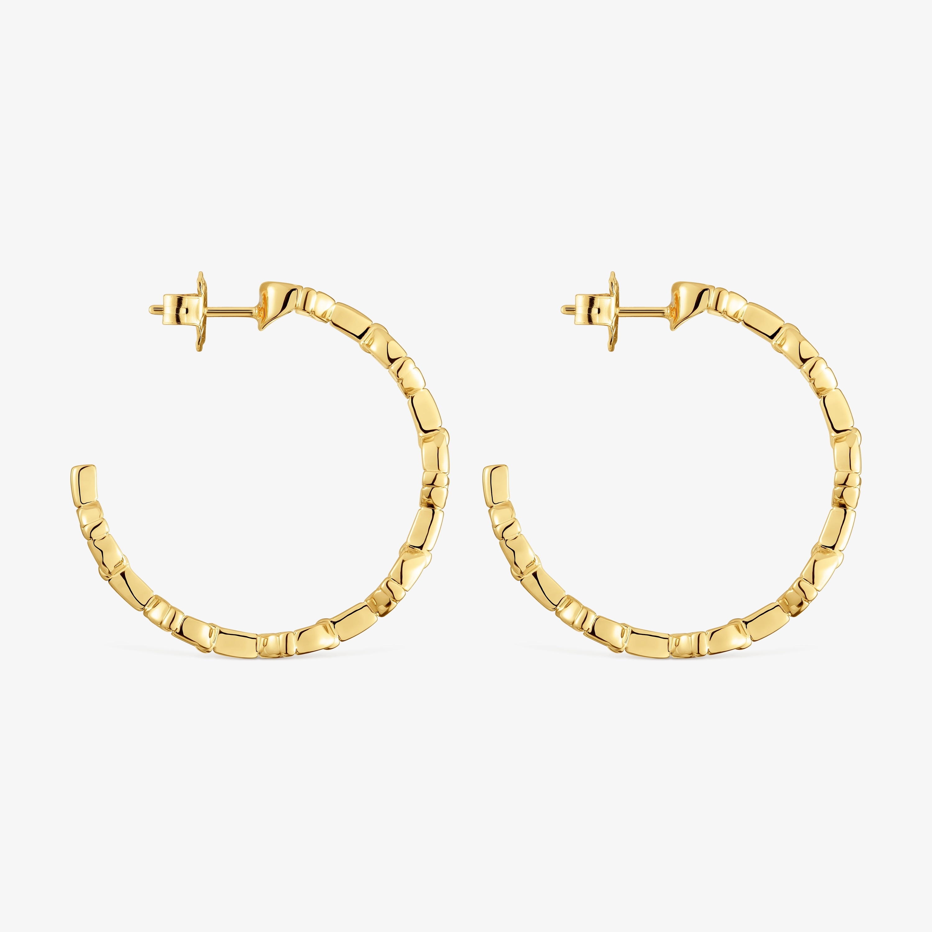 mm 18K gold vermeil logo Hoop earrings TOUS MANIFESTO