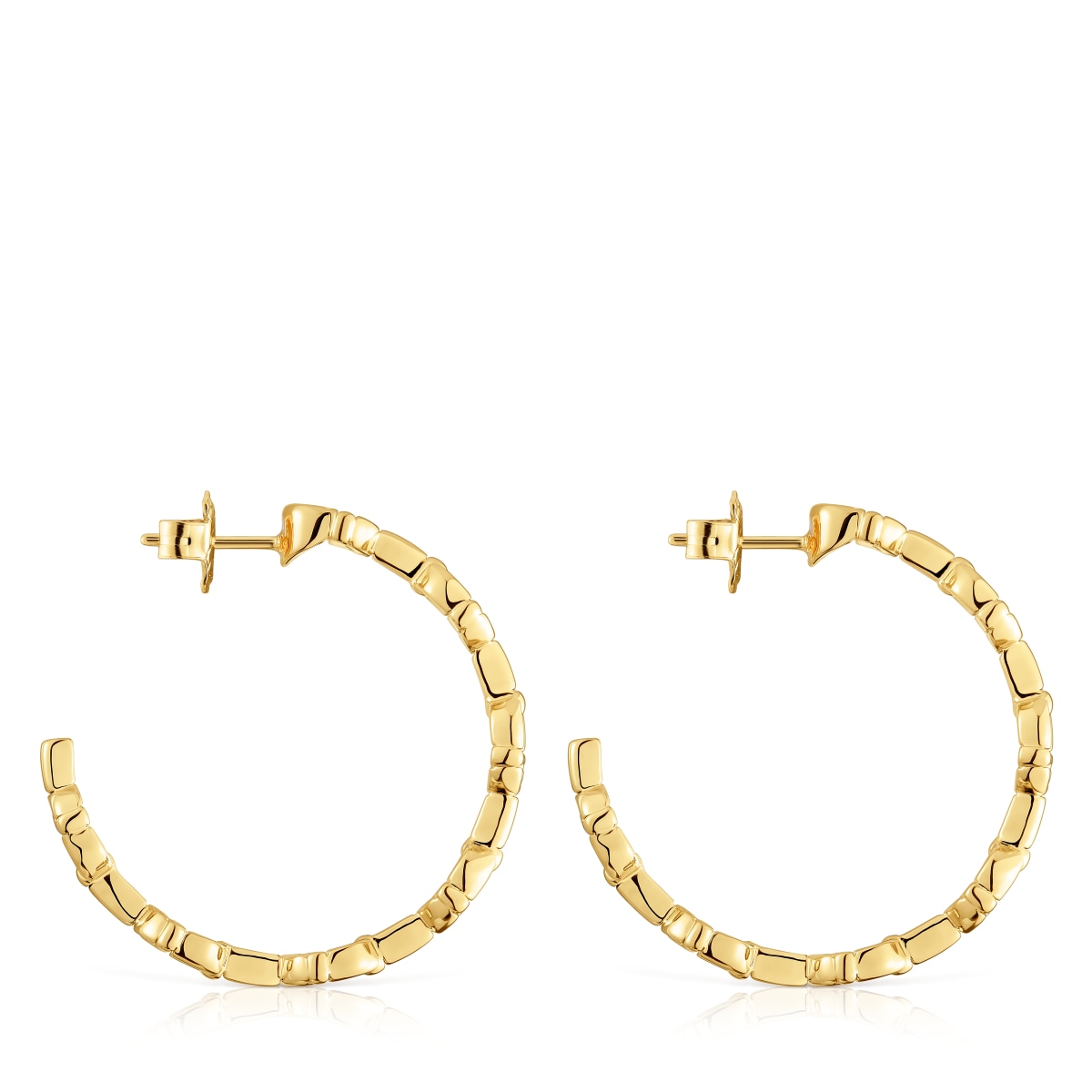 30 mm 18kt gold plating over silver logo Hoop earrings TOUS MANIFESTO