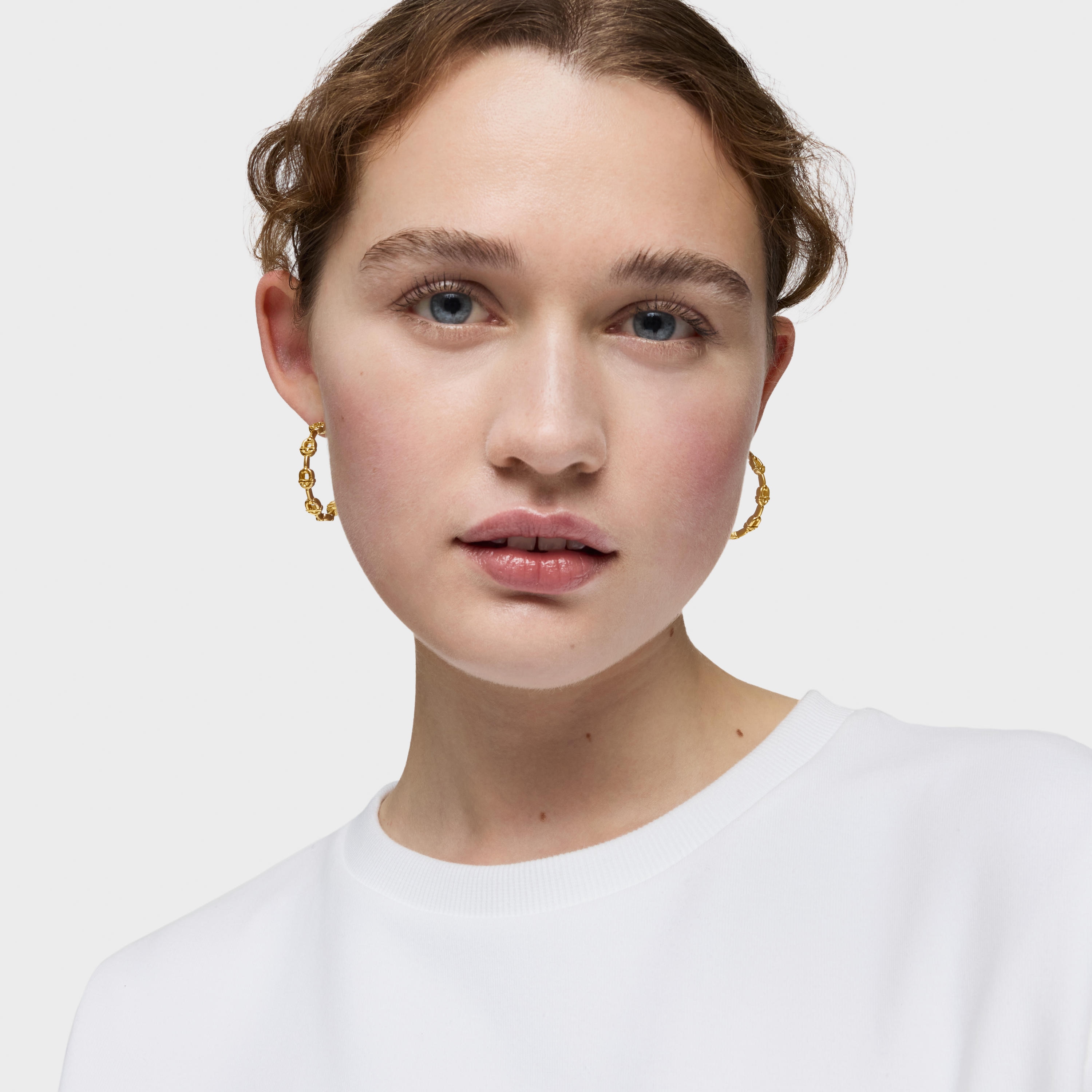 mm 18K gold vermeil logo Hoop earrings TOUS MANIFESTO