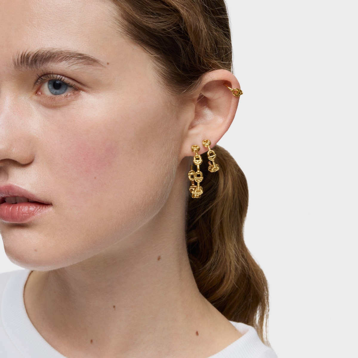 30 mm 18kt gold plating over silver logo Hoop earrings TOUS MANIFESTO