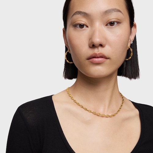 Collar corto logo con baño de oro 18 kt sobre plata TOUS MANIFESTO