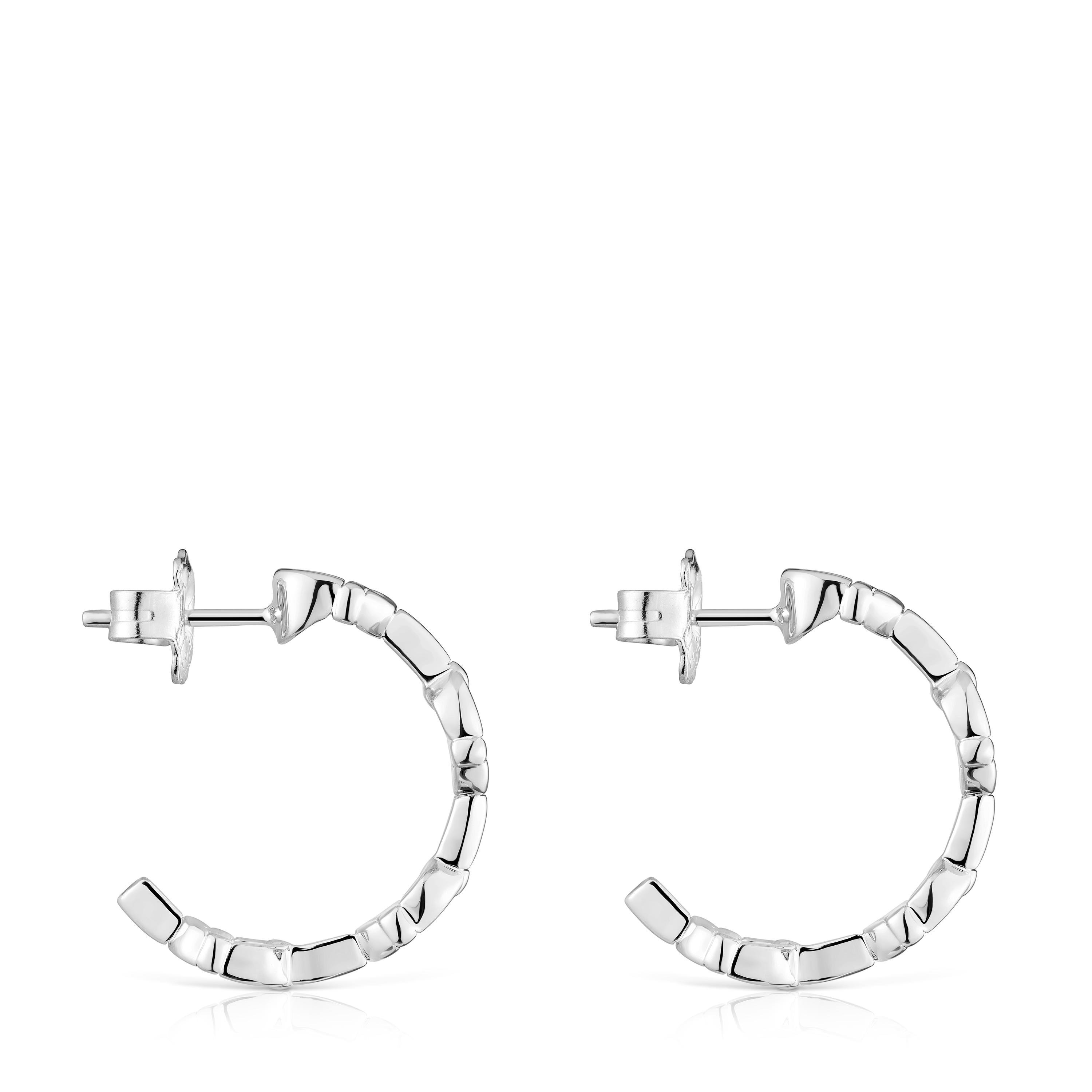 17.4 mm silver logo Hoop earrings TOUS MANIFESTO