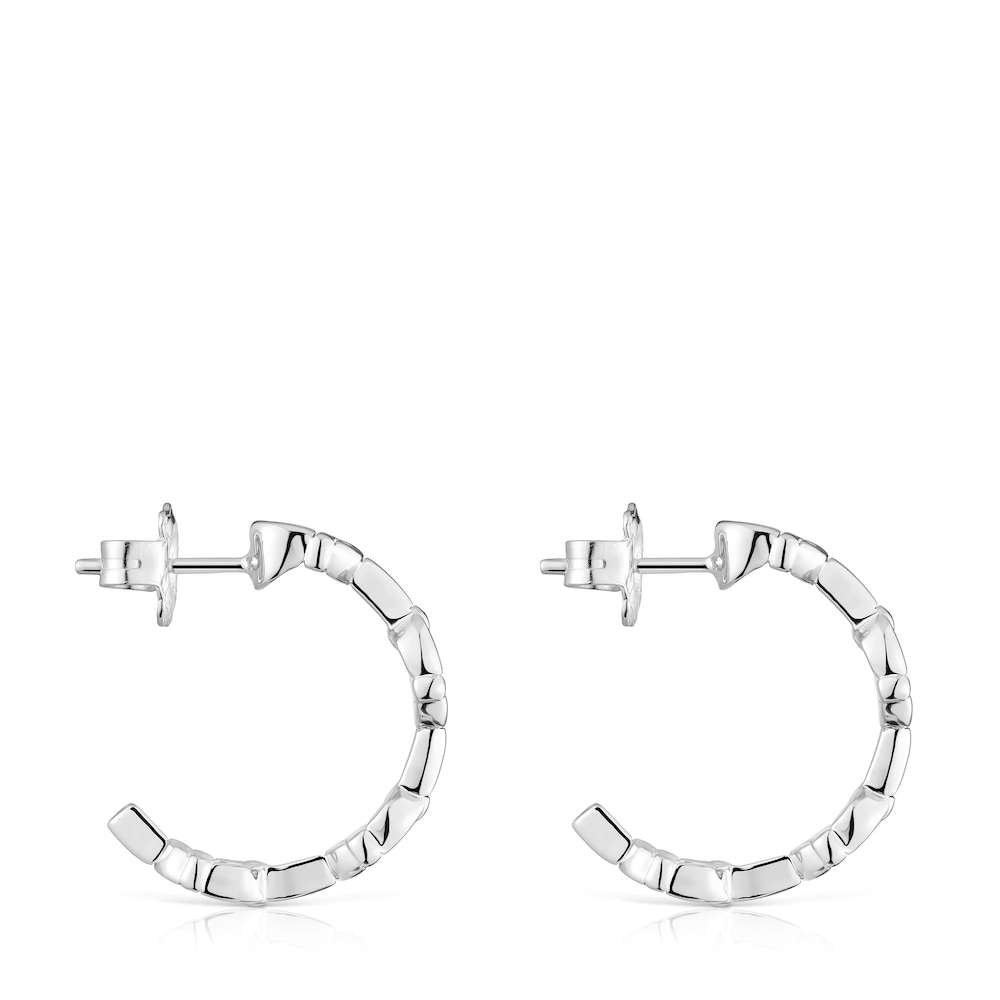 Pendientes de aro logo de plata 17,4 mm TOUS MANIFESTO image number 1