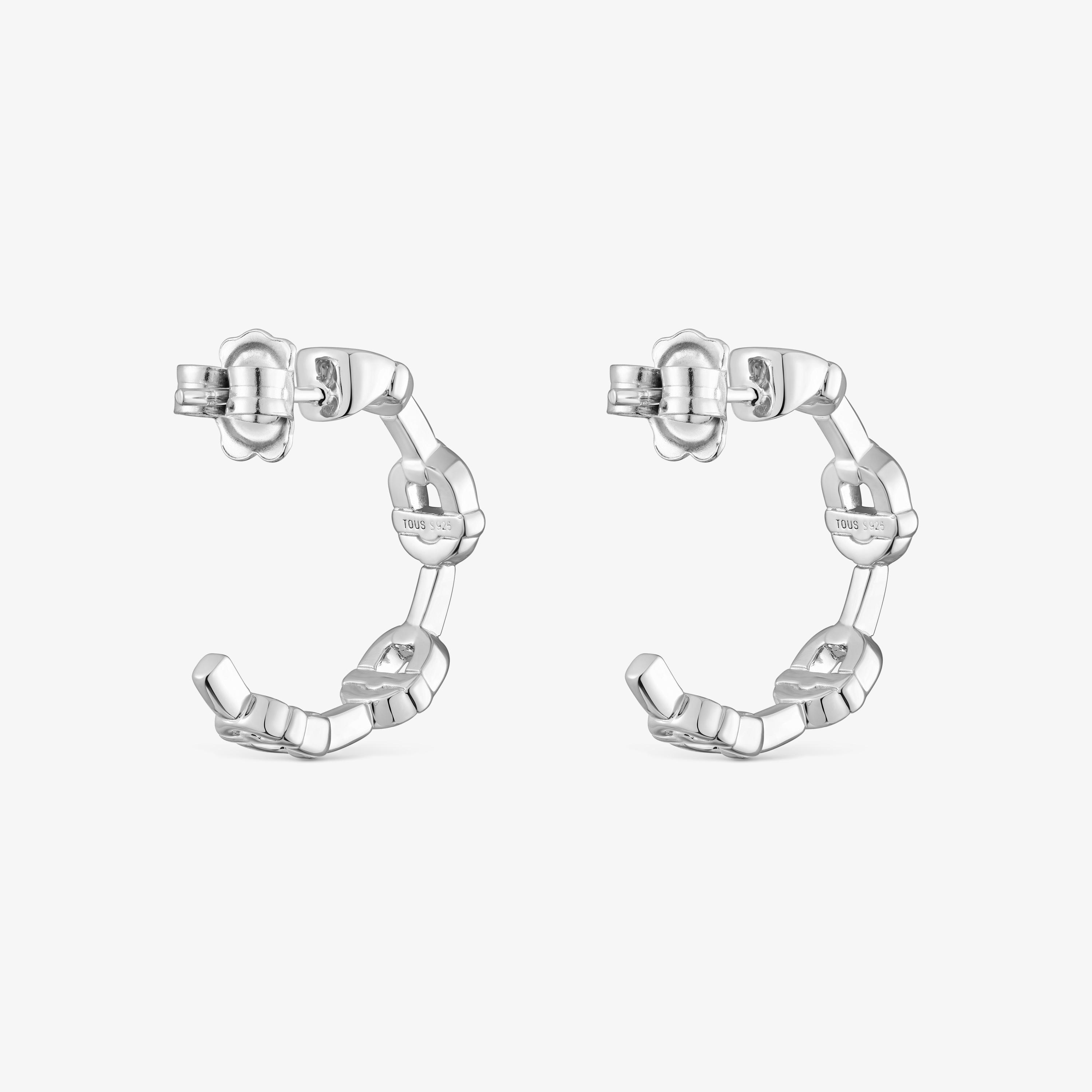 17.4 mm silver logo Hoop earrings TOUS MANIFESTO
