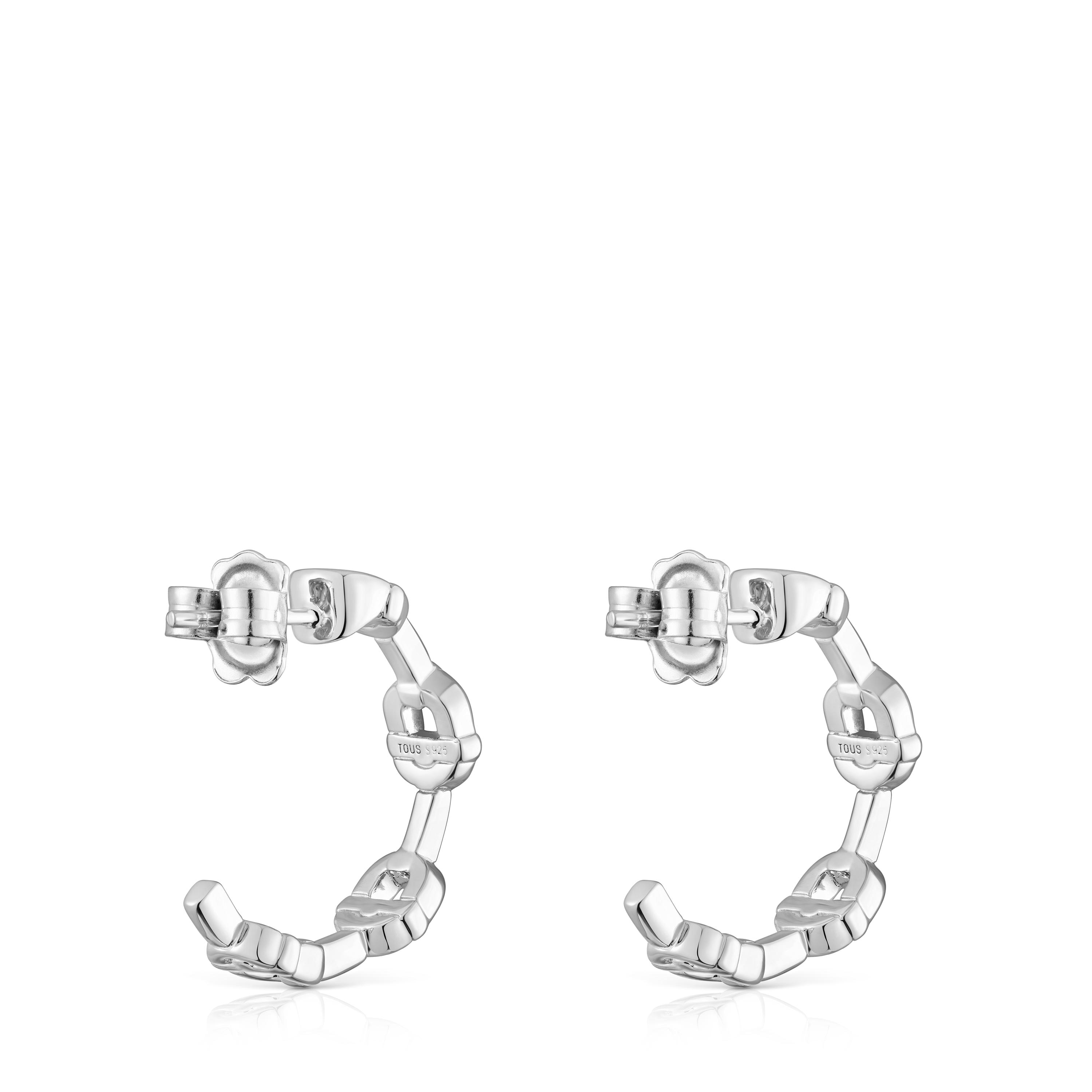 17.4 mm silver logo Hoop earrings TOUS MANIFESTO