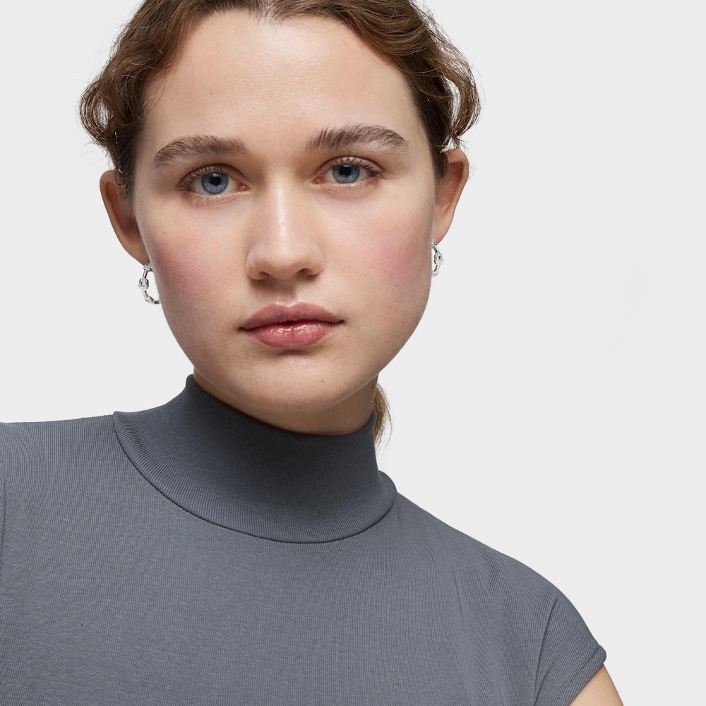 Kolczyki kreolki ze srebra 17,4 mm z logo TOUS MANIFESTO