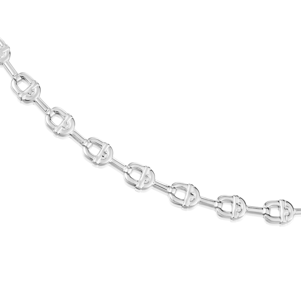 Collar corto logo de plata TOUS MANIFESTO image number 1
