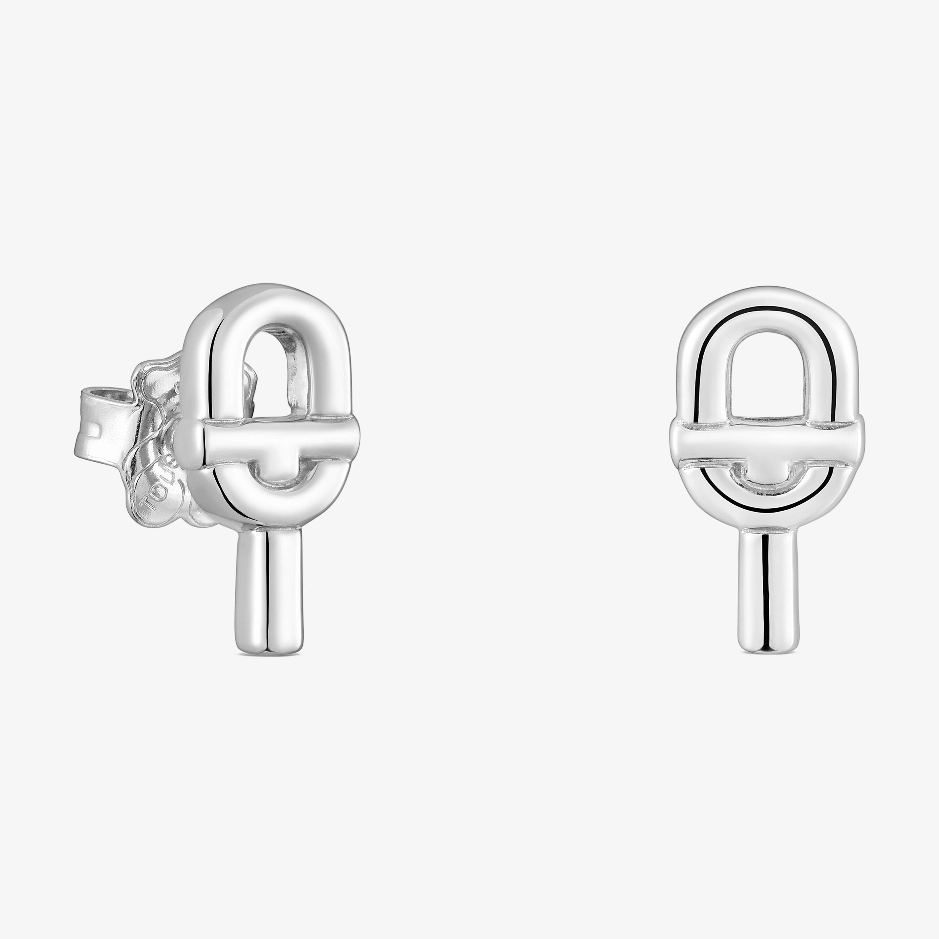Small 14 mm silver logo Earrings TOUS MANIFESTO