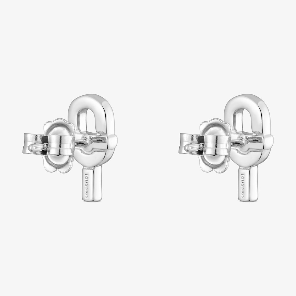Pendientes peque&ntilde;os de plata 14 mm TOUS MANIFESTO