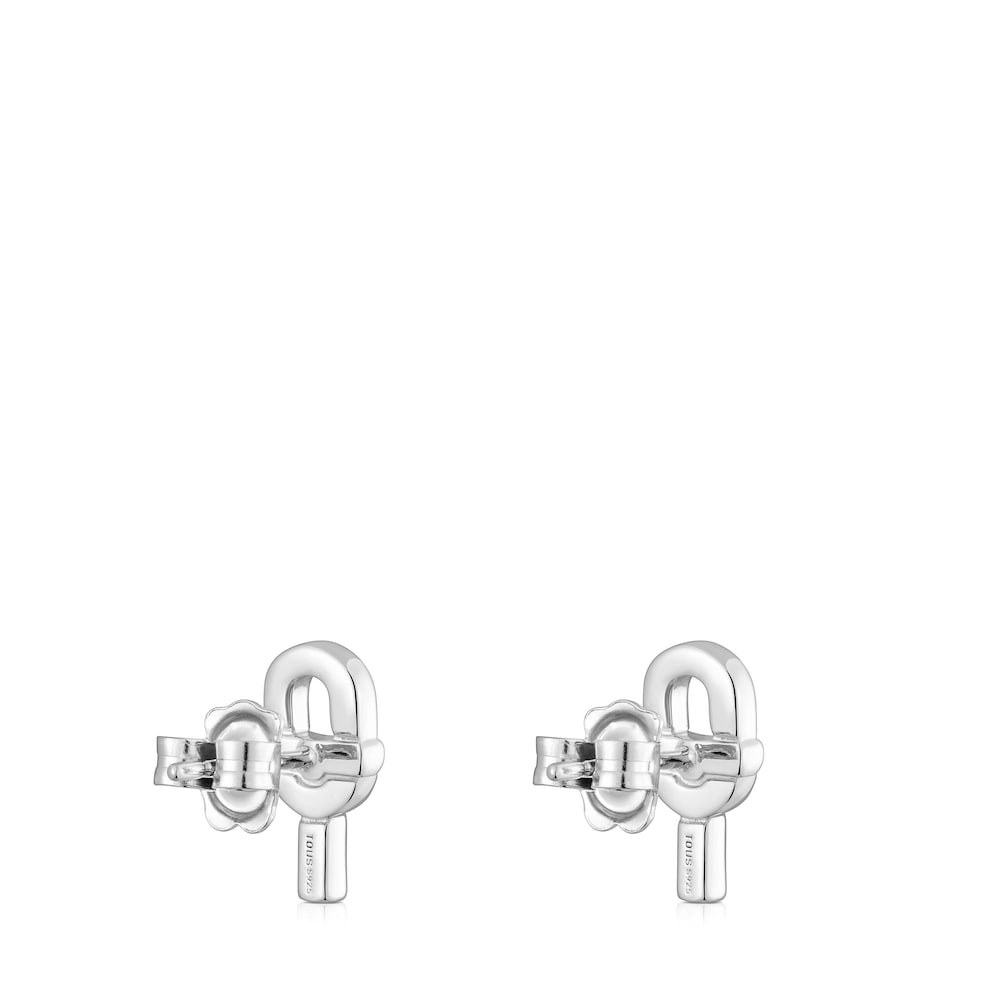 Small 14 mm silver logo Earrings TOUS MANIFESTO image number 2