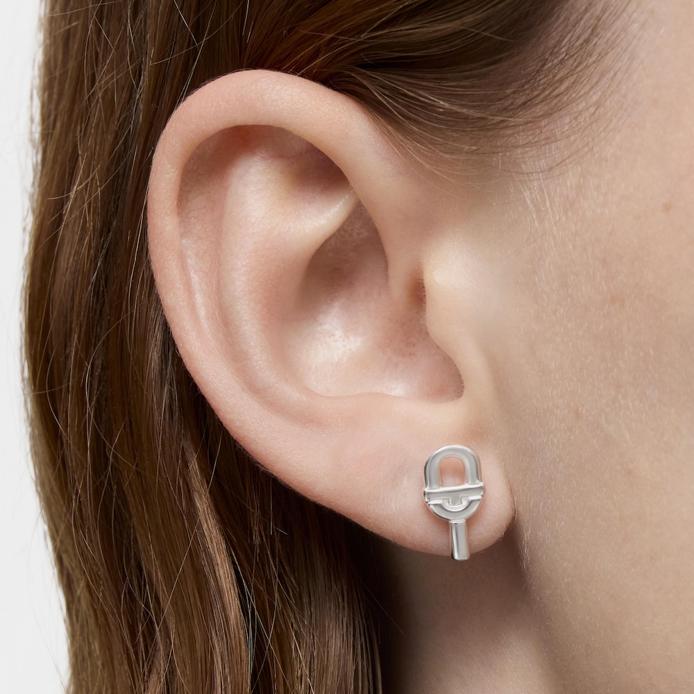 Small 14 mm silver logo Earrings TOUS MANIFESTO image number 5
