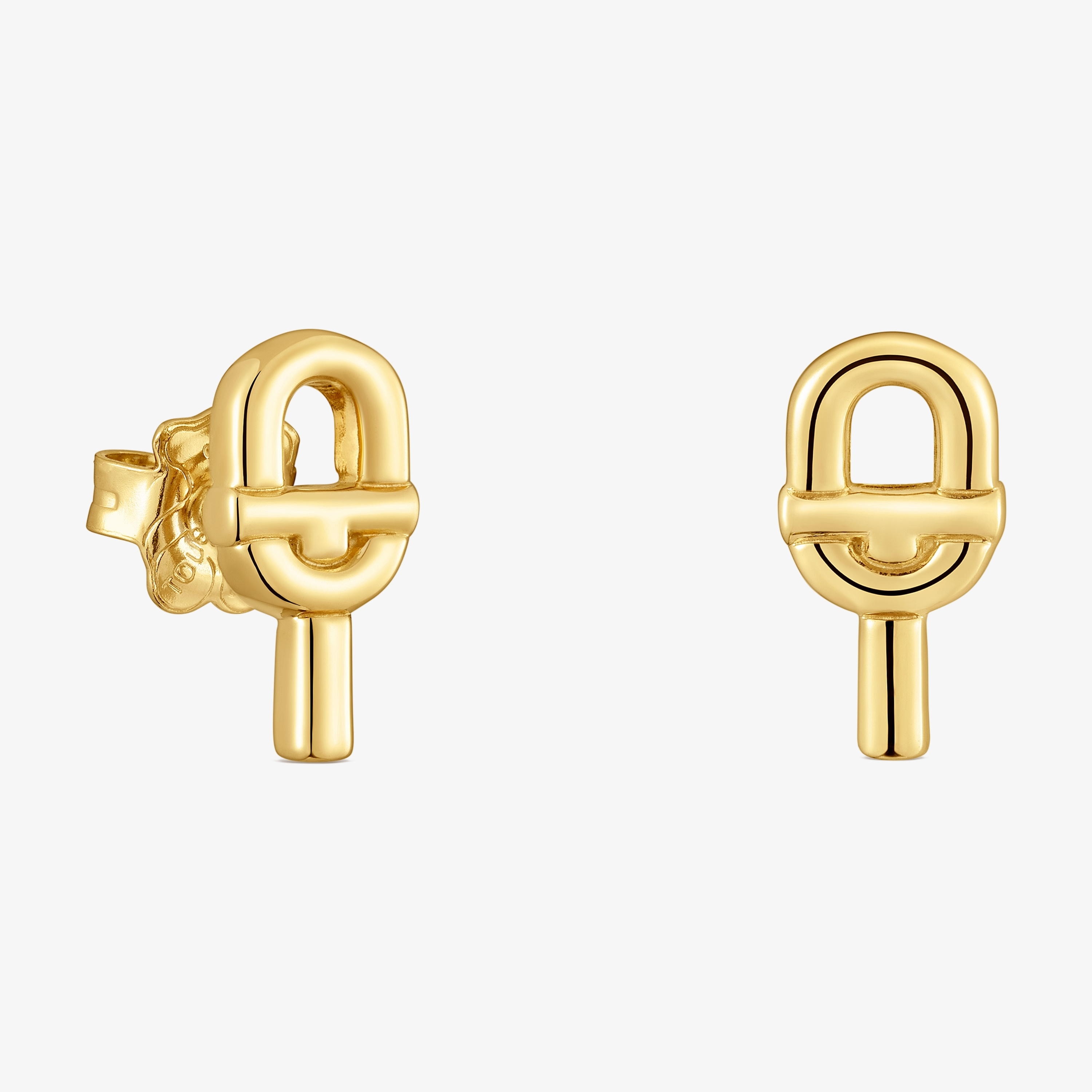 Small 14 mm 18K gold vermeil Earrings TOUS MANIFESTO