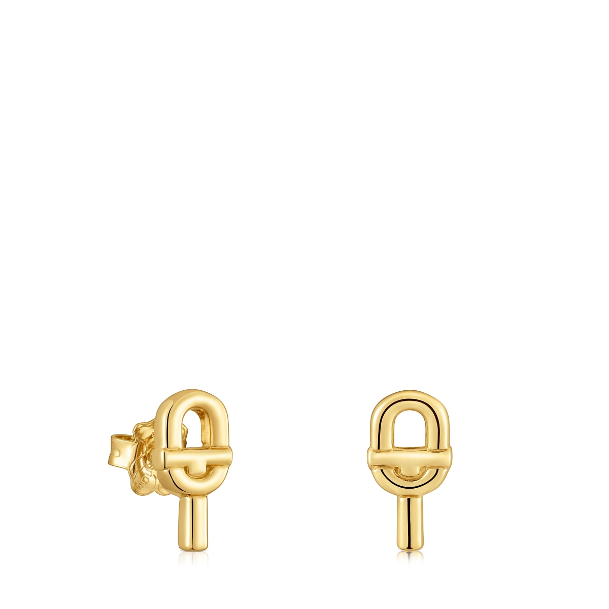 Tous - Pendientes Pequeños Con Baño De Oro 18 Kt Sobre Plata 14 Mm Tous Manifesto - Dorado