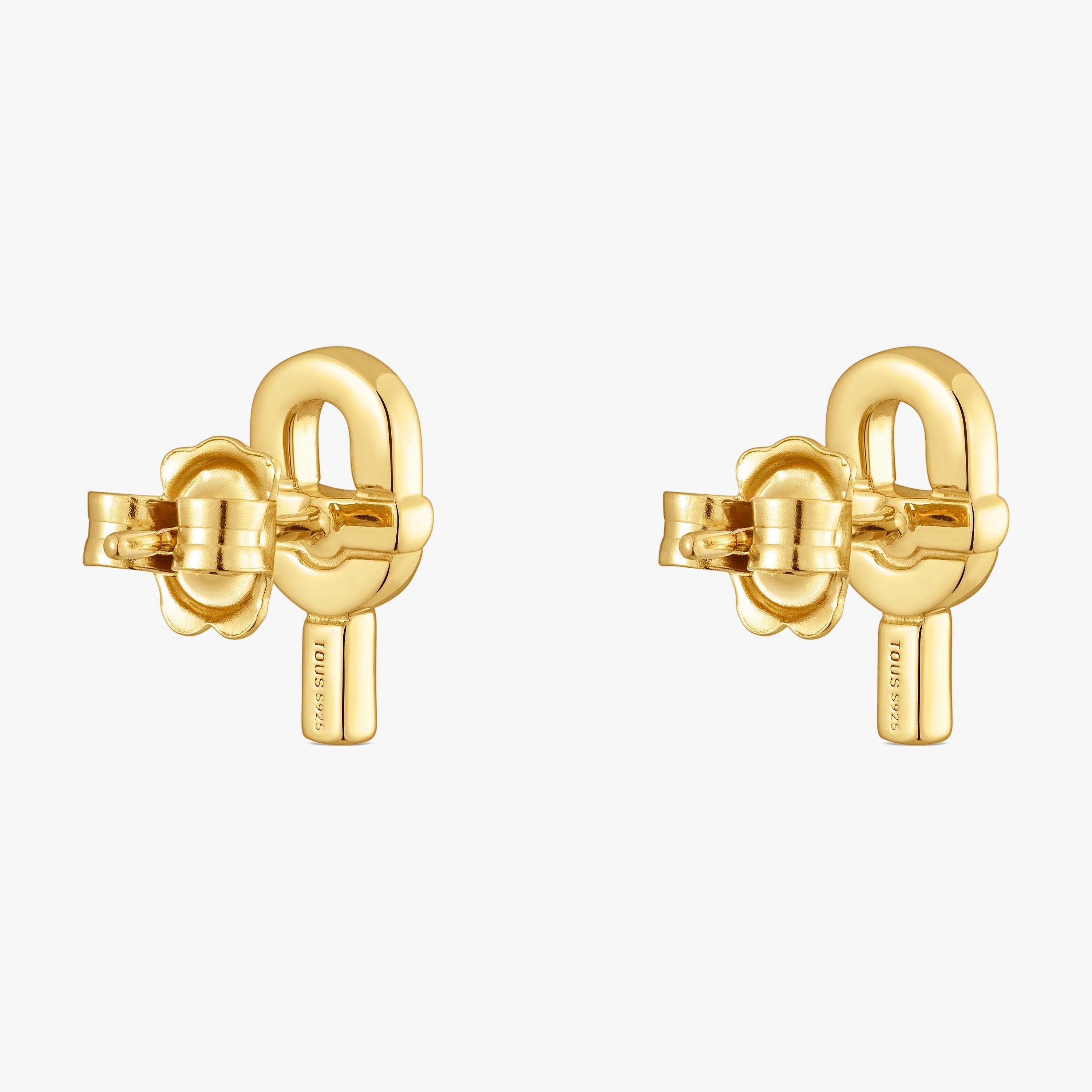 Small 14 mm 18K gold vermeil Earrings TOUS MANIFESTO