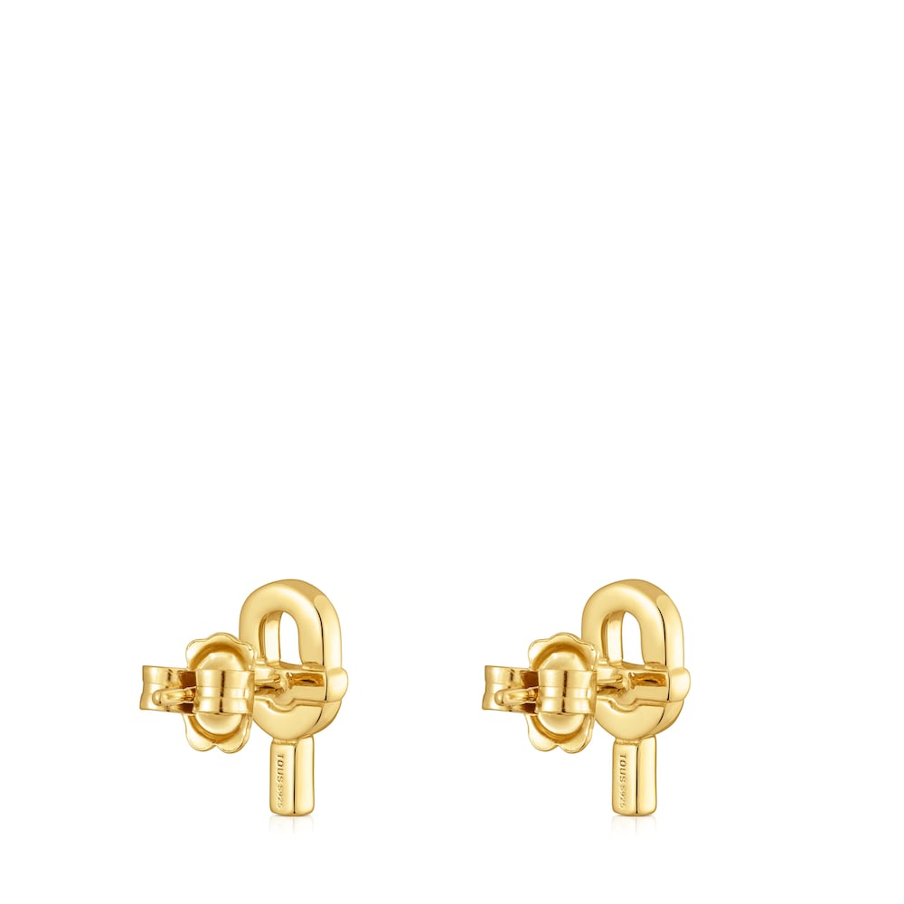 Pendientes pequeños con baño de oro 18 kt sobre plata 14 mm TOUS MANIFESTO image number 2