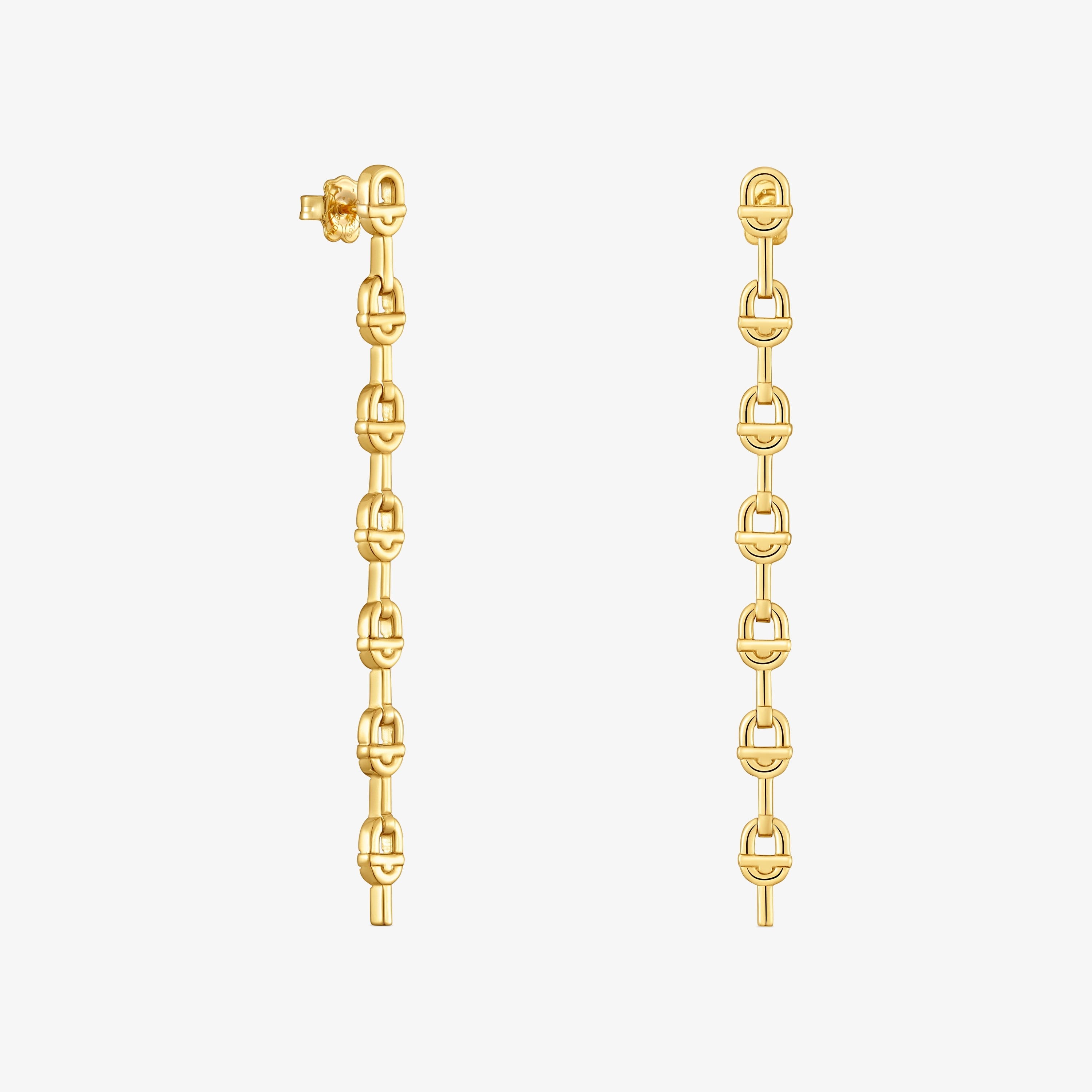 30 mm 18K gold vermeil logo long Earrings TOUS MANIFESTO