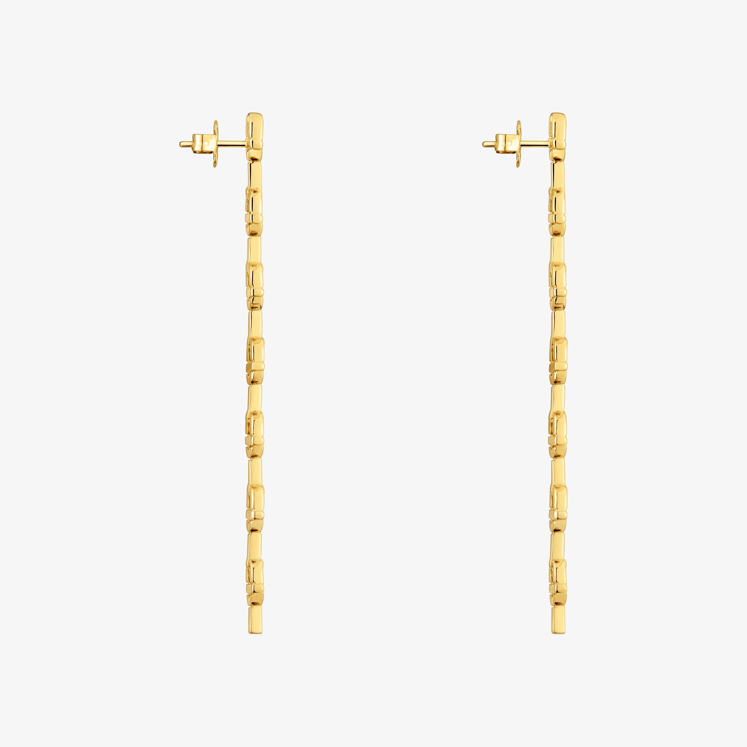 30 mm 18K gold vermeil logo long Earrings TOUS MANIFESTO