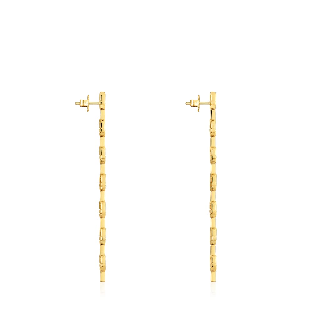 30 mm 18kt gold plating over silver logo long Earrings TOUS MANIFESTO 30 mm 18kt gold plating over silver logo long Earrings TOUS MANIFESTO