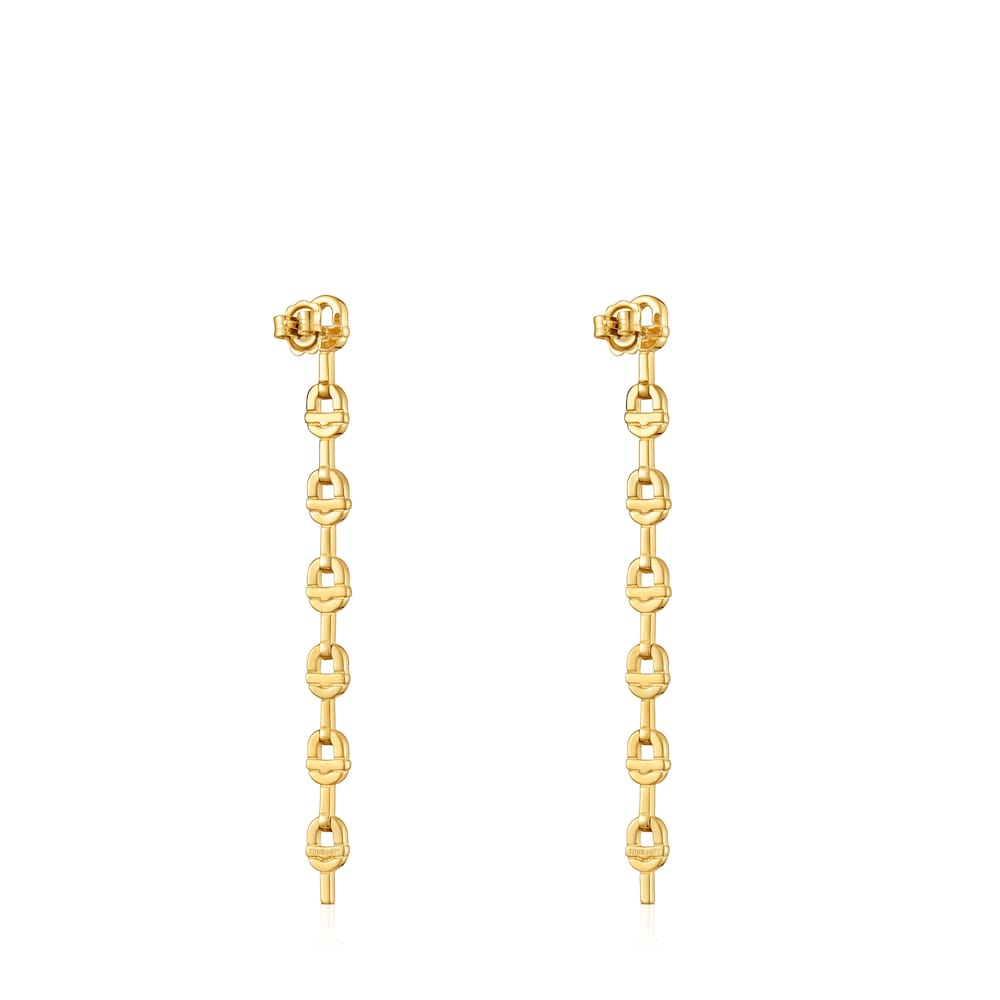 30 mm 18kt gold plating over silver logo long Earrings TOUS MANIFESTO 30 mm 18kt gold plating over silver logo long Earrings TOUS MANIFESTO