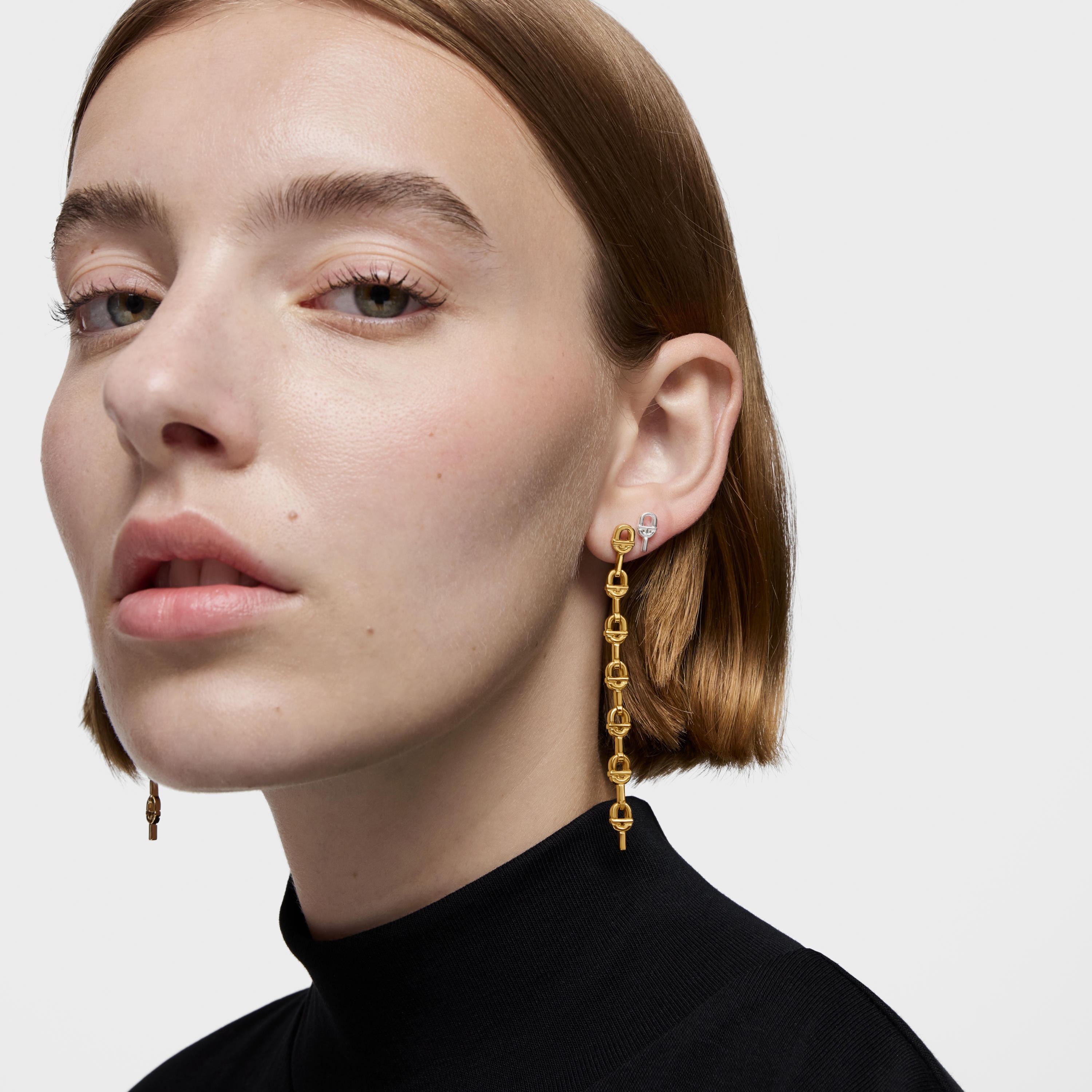 30 mm 18K gold vermeil logo long Earrings TOUS MANIFESTO