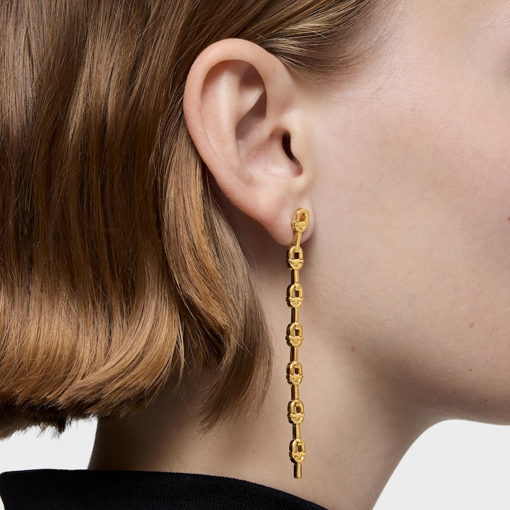 30 mm 18K gold vermeil logo long Earrings TOUS MANIFESTO