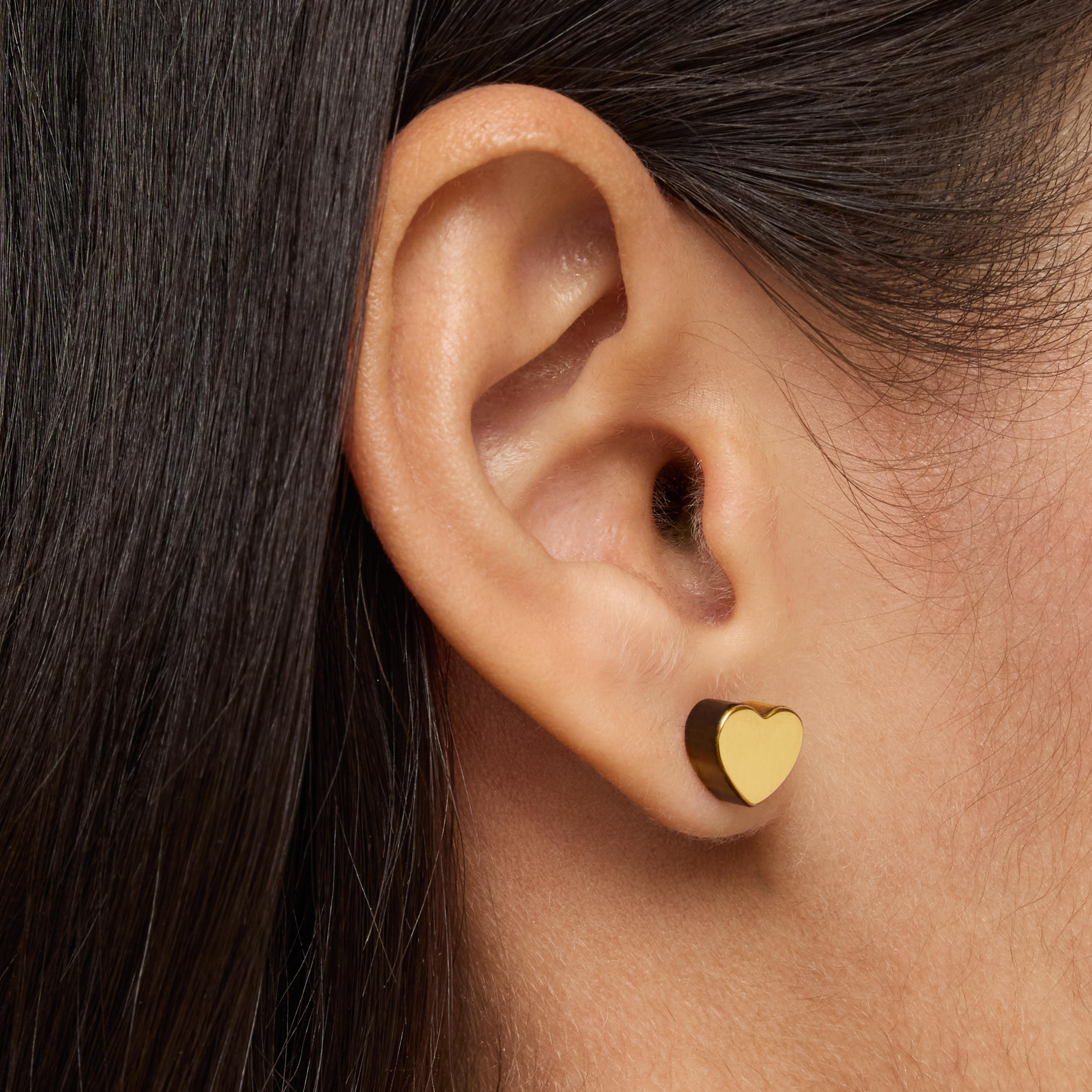 Gold heart Earrings with tiger’s eye TOUS 1950